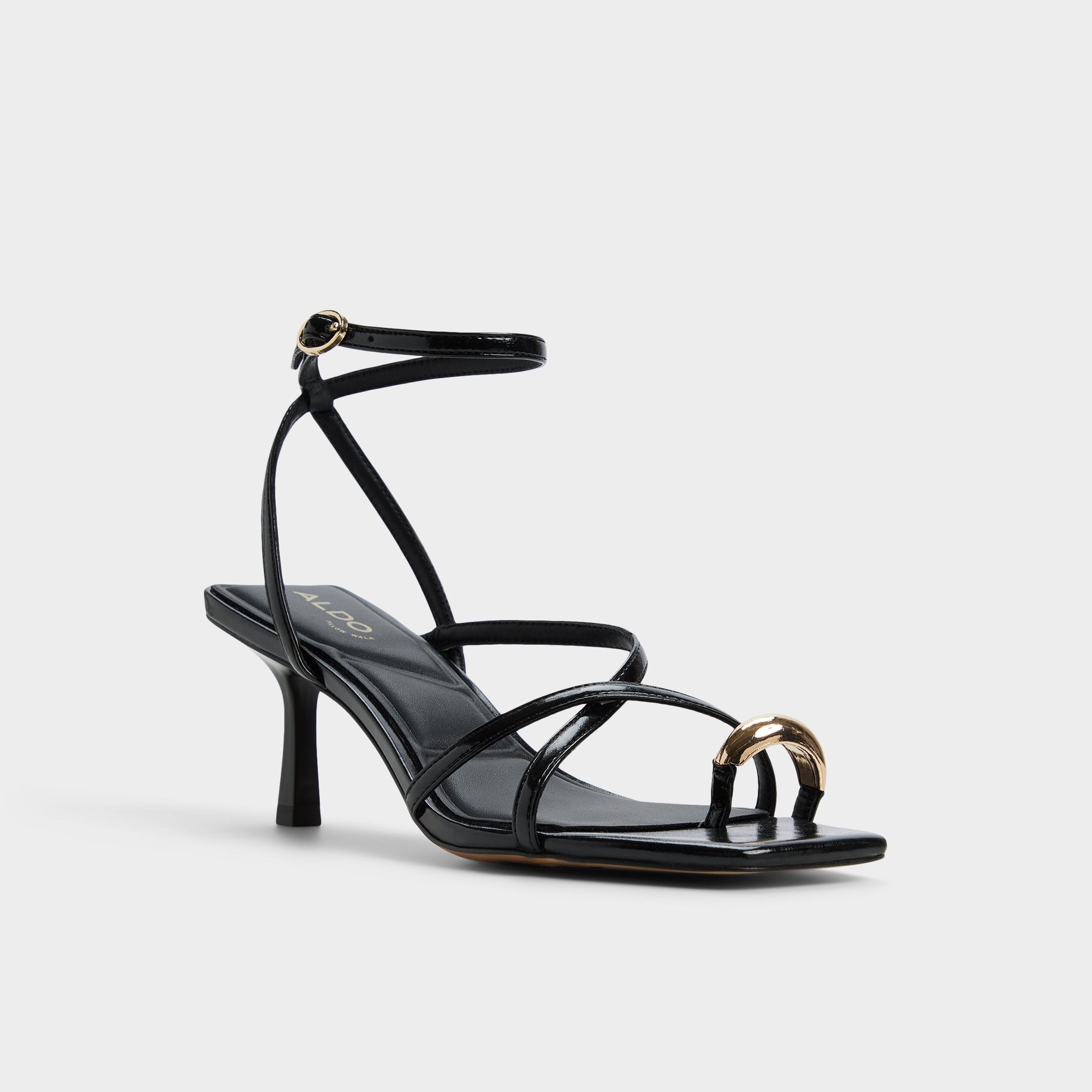 Aldo Elodiah Black Women's Travel essentials - Strappy heeled sandal, Stiletto heel