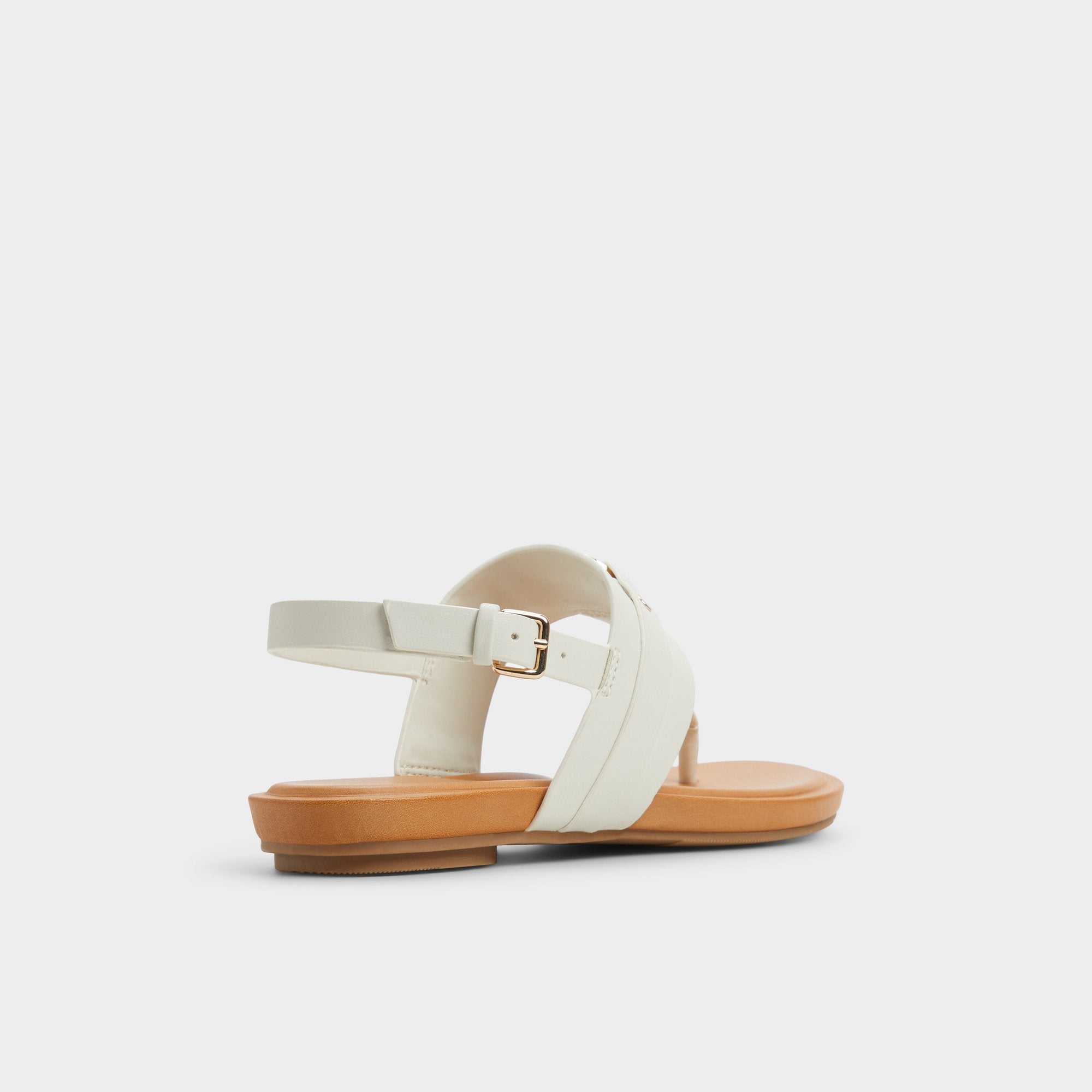Aldo Taylen White/Bone Women's Footbed sandals - T-strap sandal