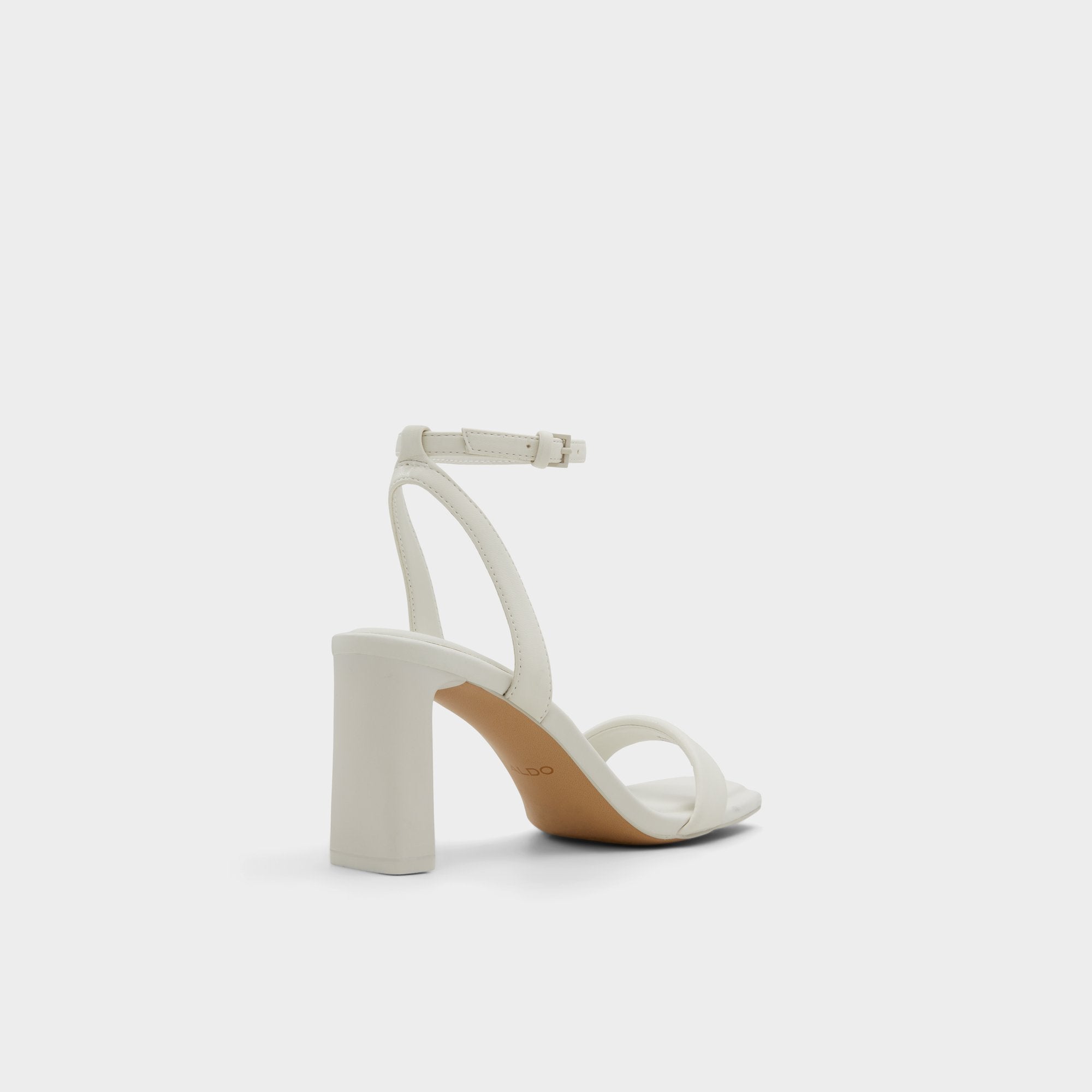 Aldo Aurorai White/Bone Women's Strappy sandals - Strappy heeled sandal, Block heel