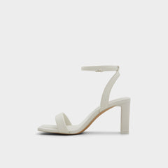 Aldo Aurorai White/Bone Women's Strappy sandals - Strappy heeled sandal, Block heel