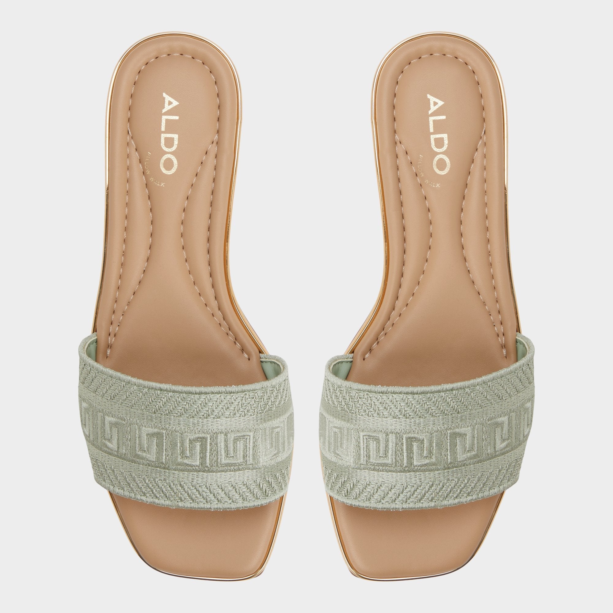 Aldo Oceania Other Green Women's Flats - Slide sandal