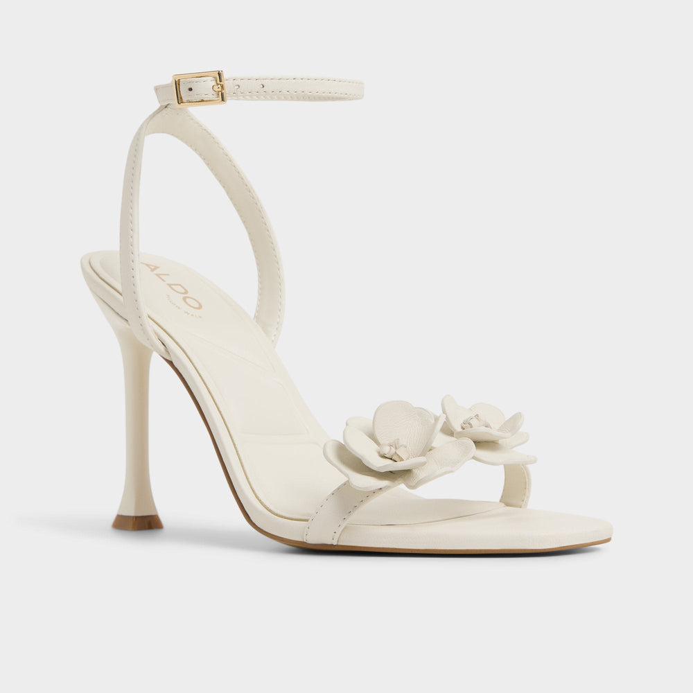 Aldo Daisylily White/Bone Women's Heeled sandals - Strappy heeled sandal, Stiletto heel