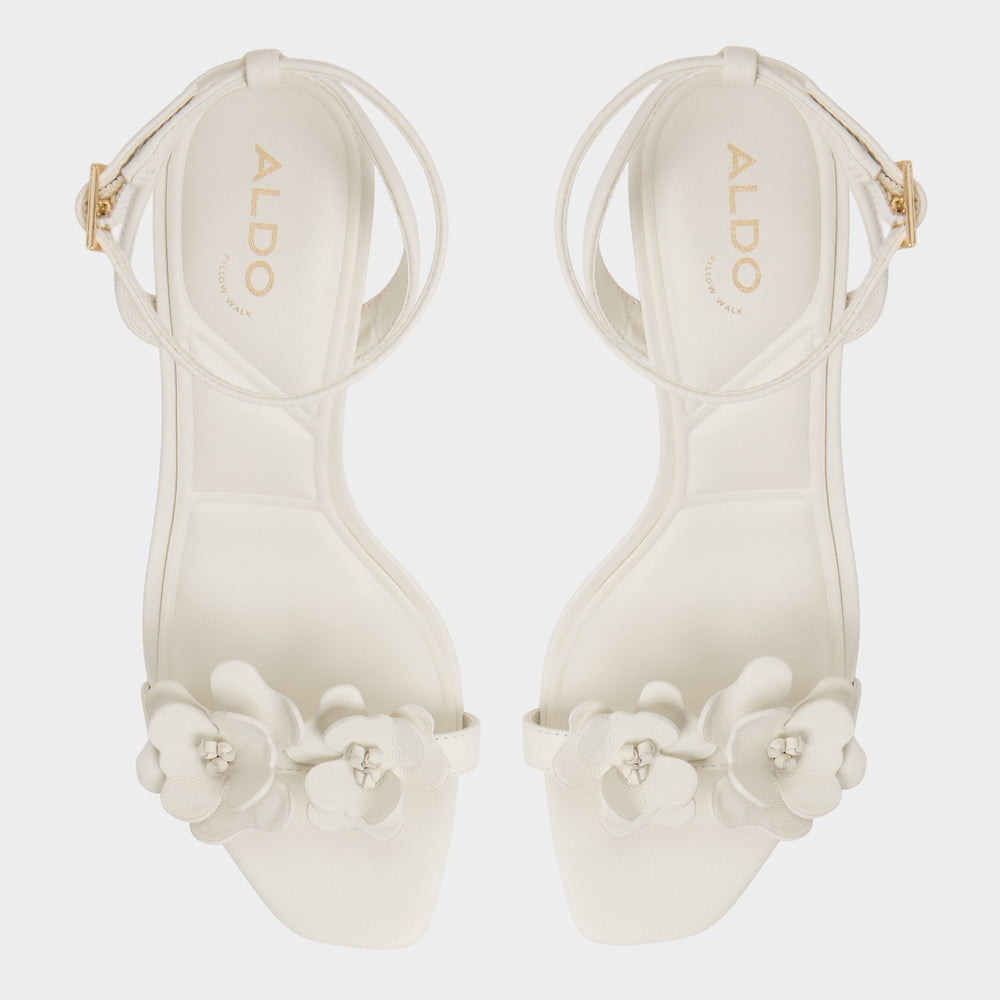 Aldo Daisylily White/Bone Women's Heeled sandals - Strappy heeled sandal, Stiletto heel