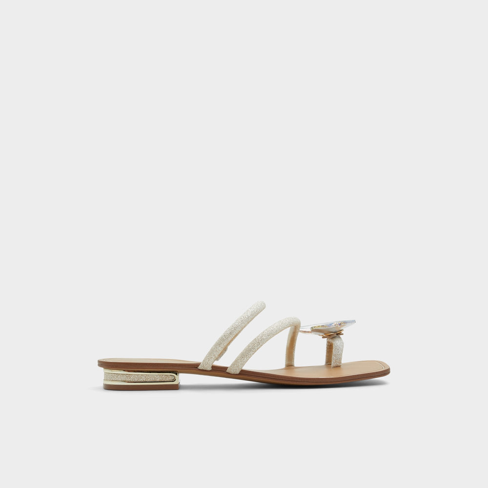 Aldo Garberia Silver Women's Flats - Flip flop