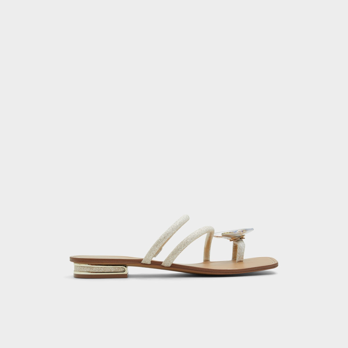 Aldo Garberia Silver Women's Flats - Flip flop