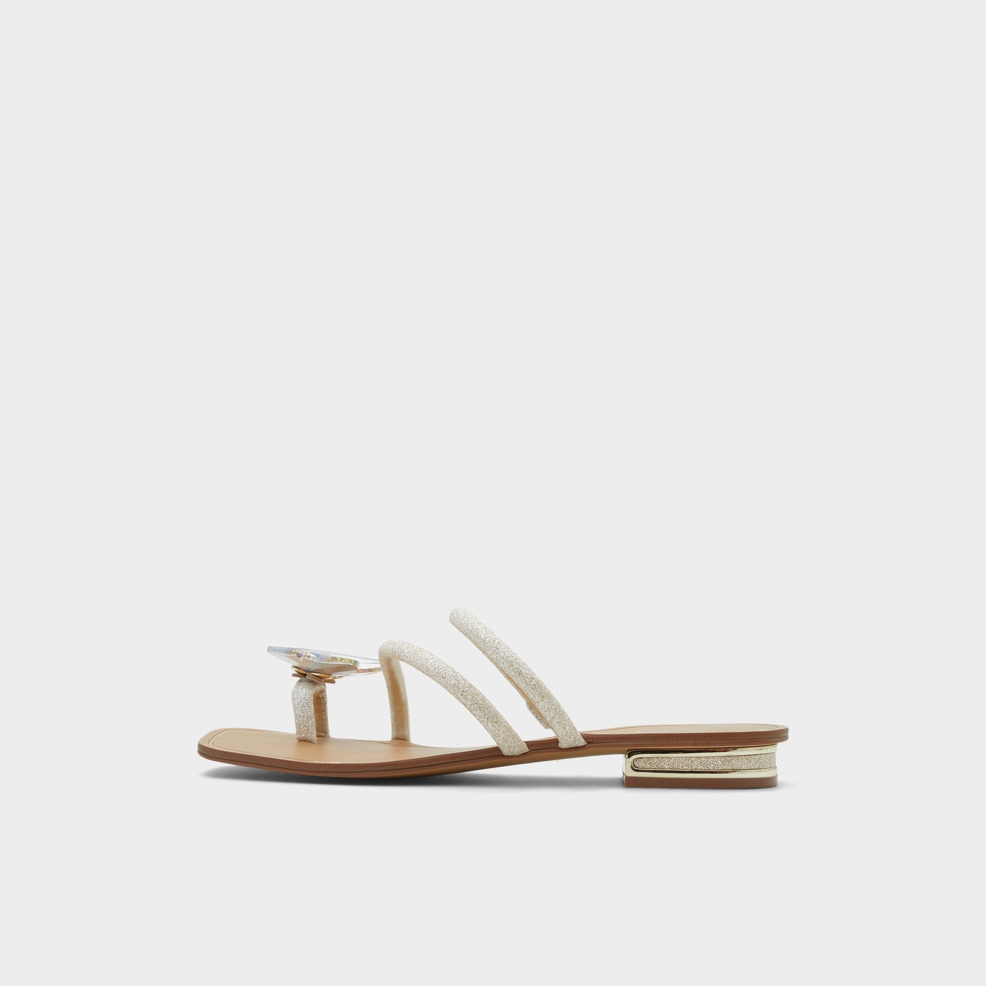 Aldo Garberia Silver Women's Flats - Flip flop