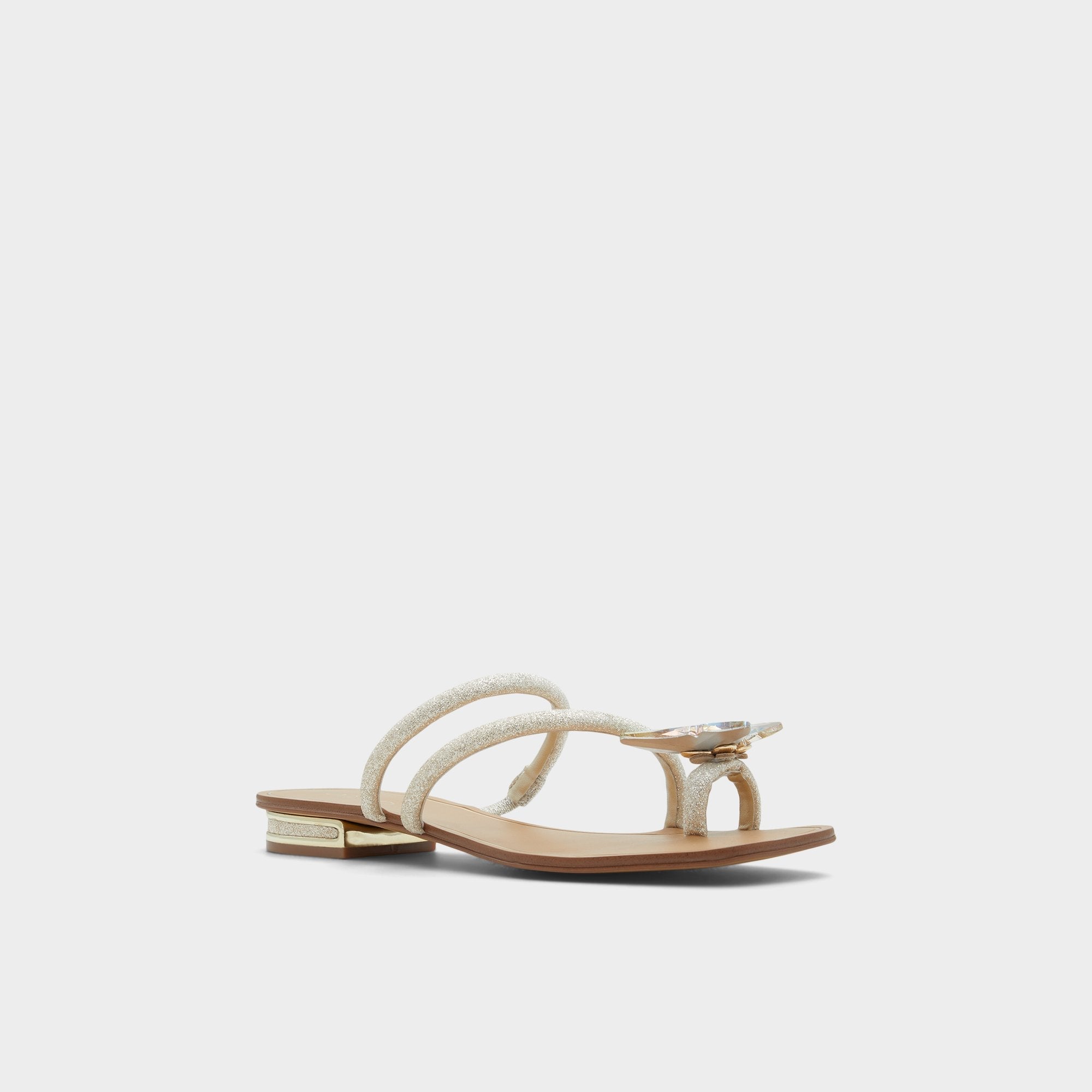 Aldo Garberia Silver Women's Flats - Flip flop