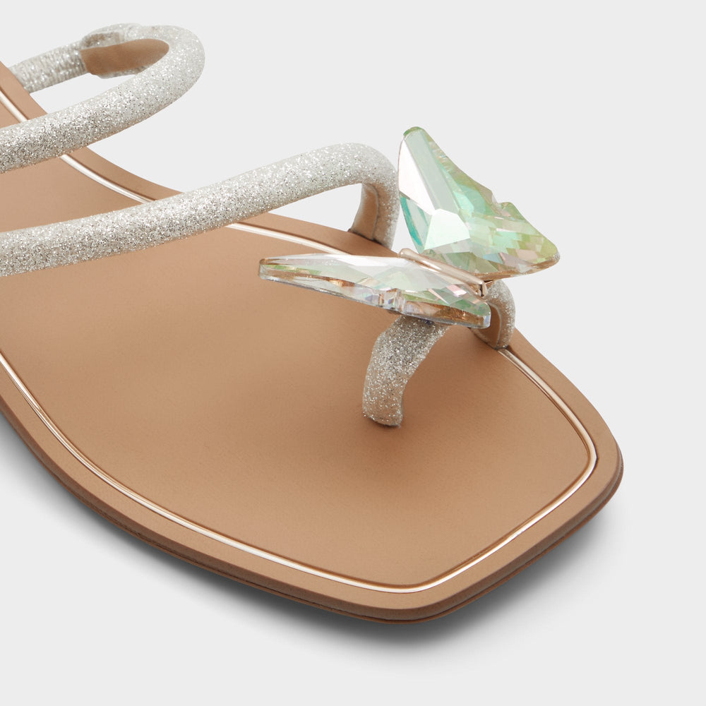Aldo Garberia Silver Women's Flats - Flip flop