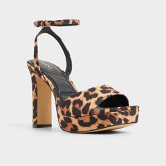 Aldo Chicgleam Brown Multi Women's Strappy sandals - Strappy heeled sandal, Platform