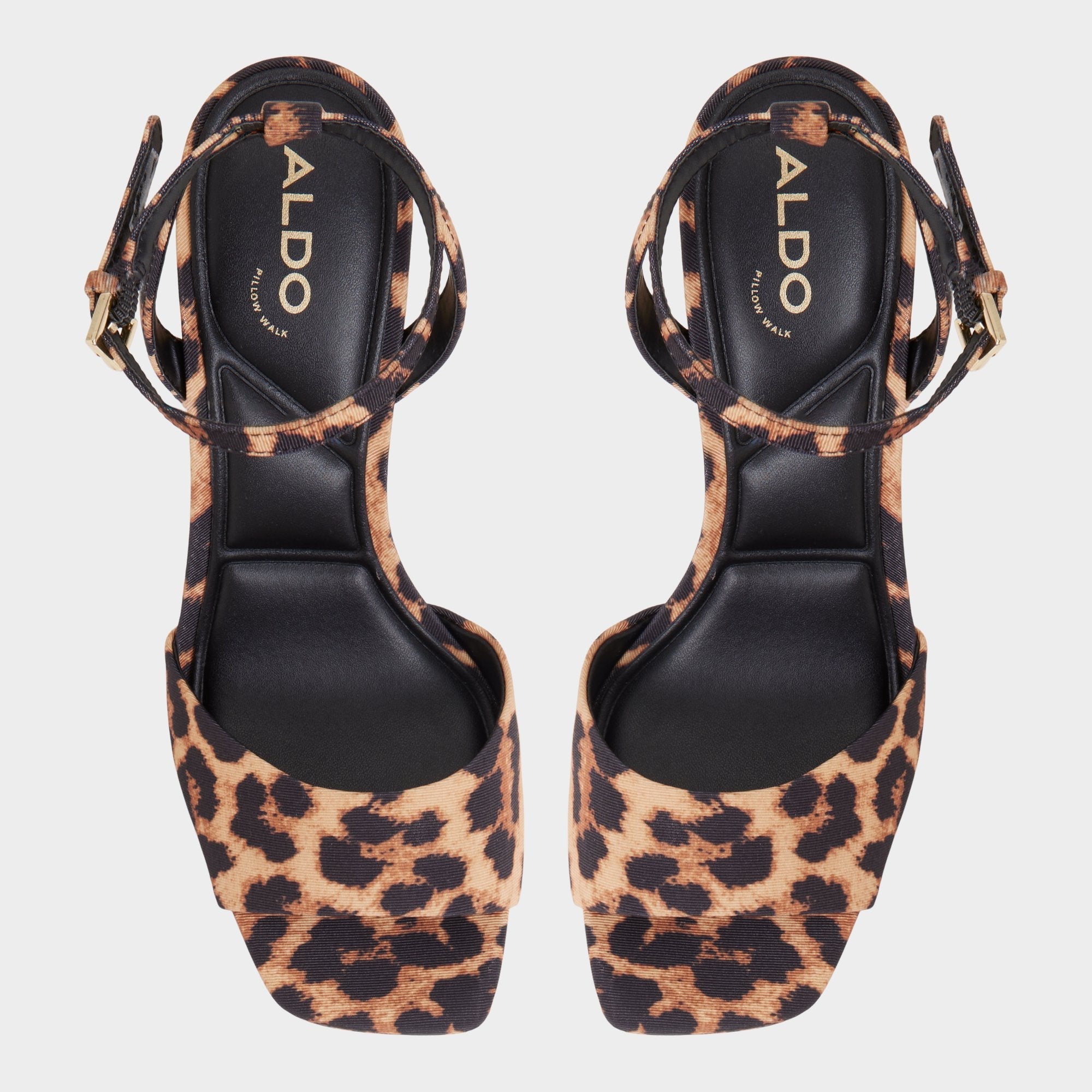 Aldo Chicgleam Brown Multi Women's Strappy sandals - Strappy heeled sandal, Platform