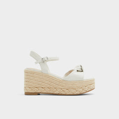 Aldo Annamarie White Women's Wedges - Wedge sandal, Wedge heel