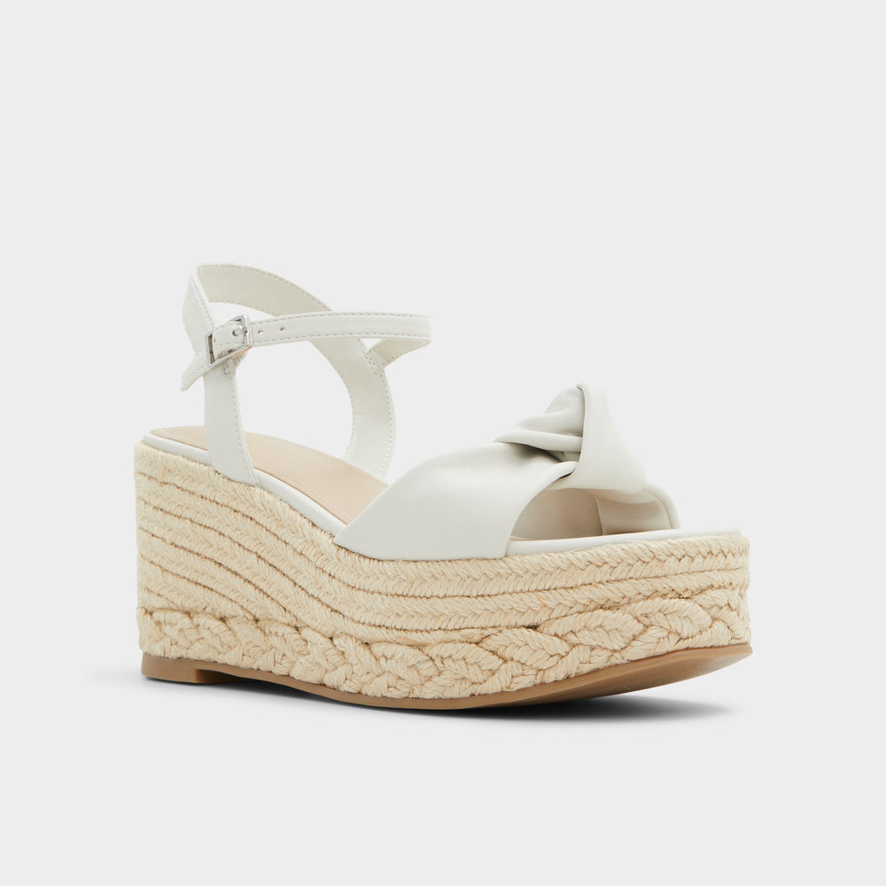 Aldo Annamarie White Women's Wedges - Wedge sandal, Wedge heel