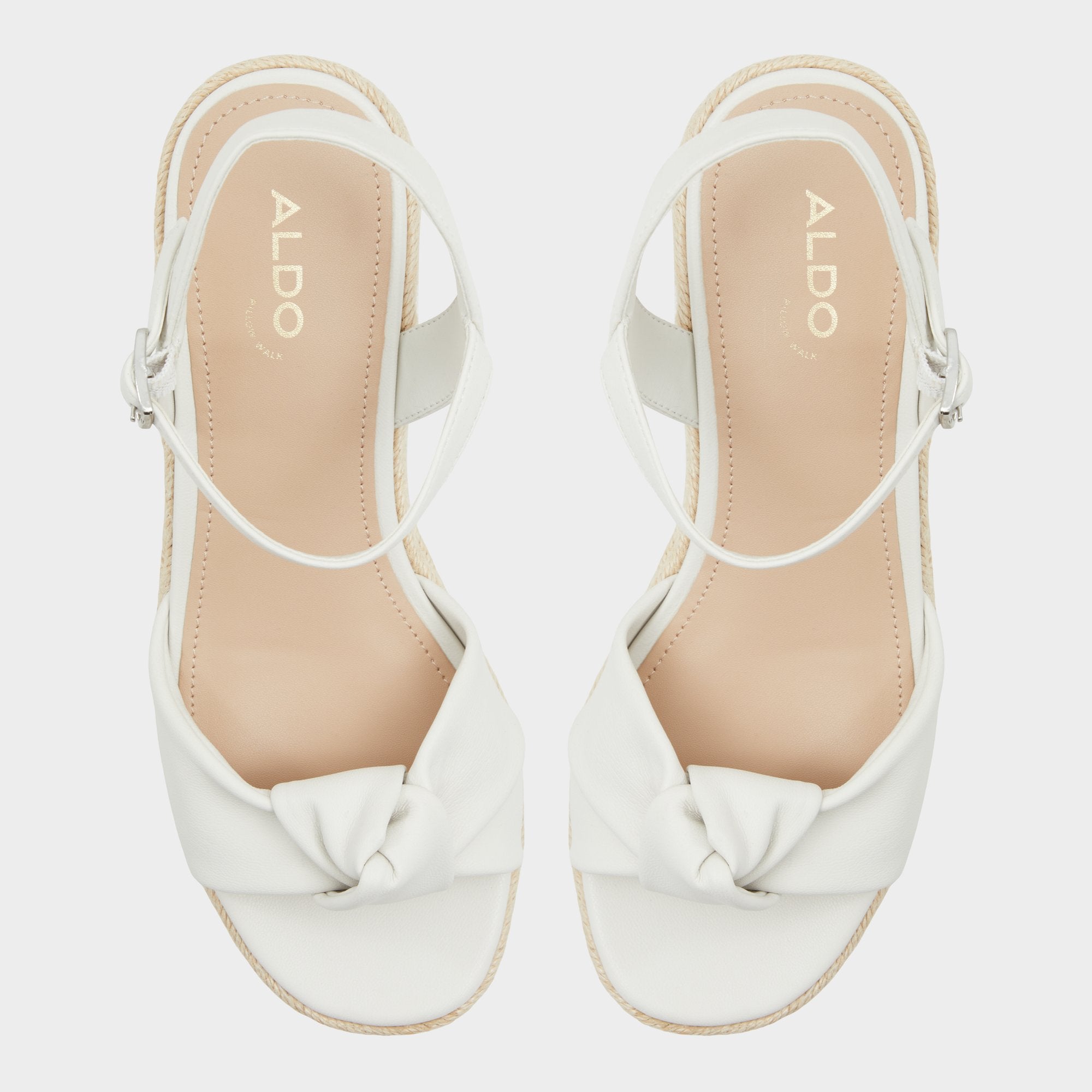 Aldo Annamarie White Women's Wedges - Wedge sandal, Wedge heel