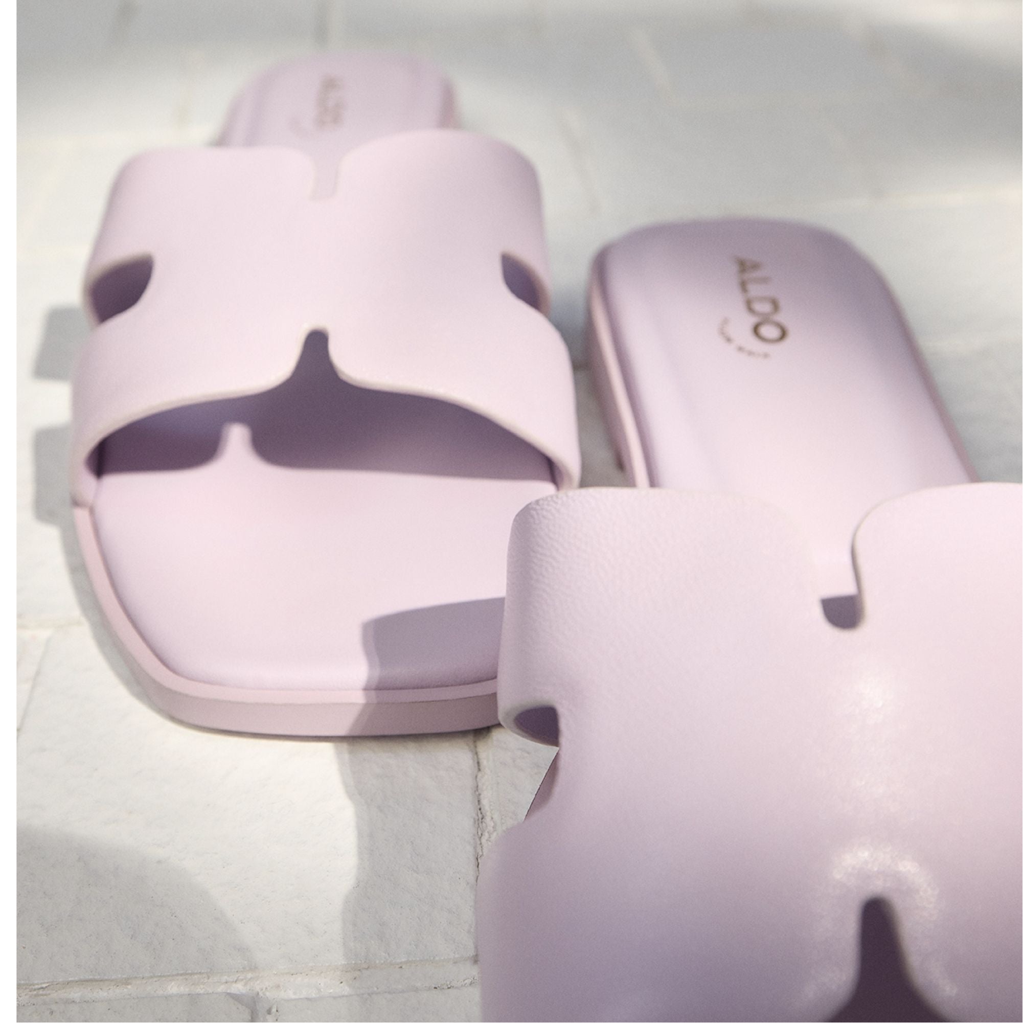 Aldo Itsandal Light Purple Women's Flats - Slide sandal