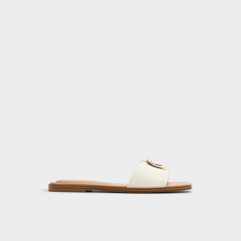 Aldo Tidella White Women's Flats - Slide sandal
