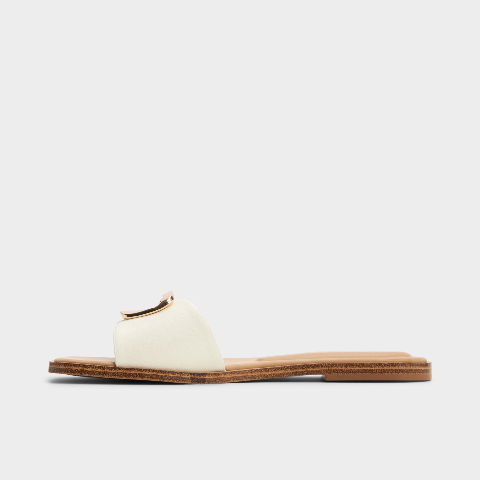 Aldo Tidella White Women's Flats - Slide sandal