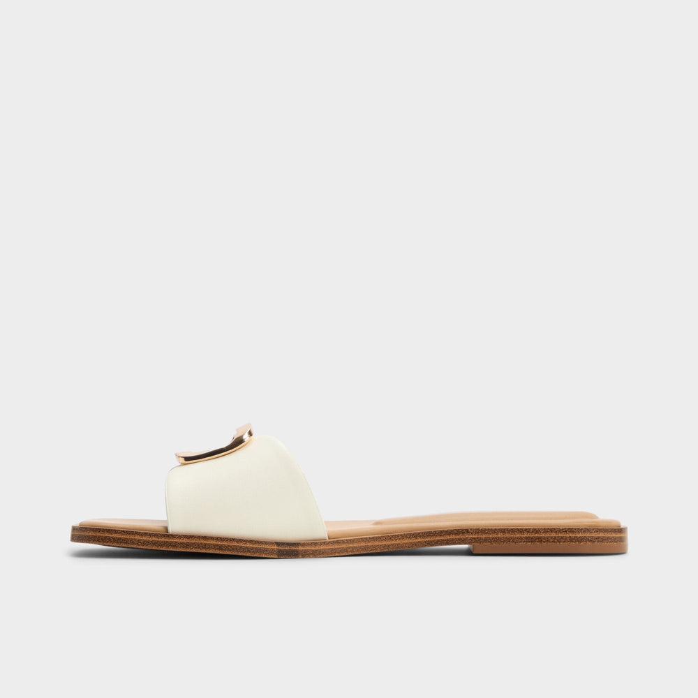 Aldo Tidella White Women's Flats - Slide sandal