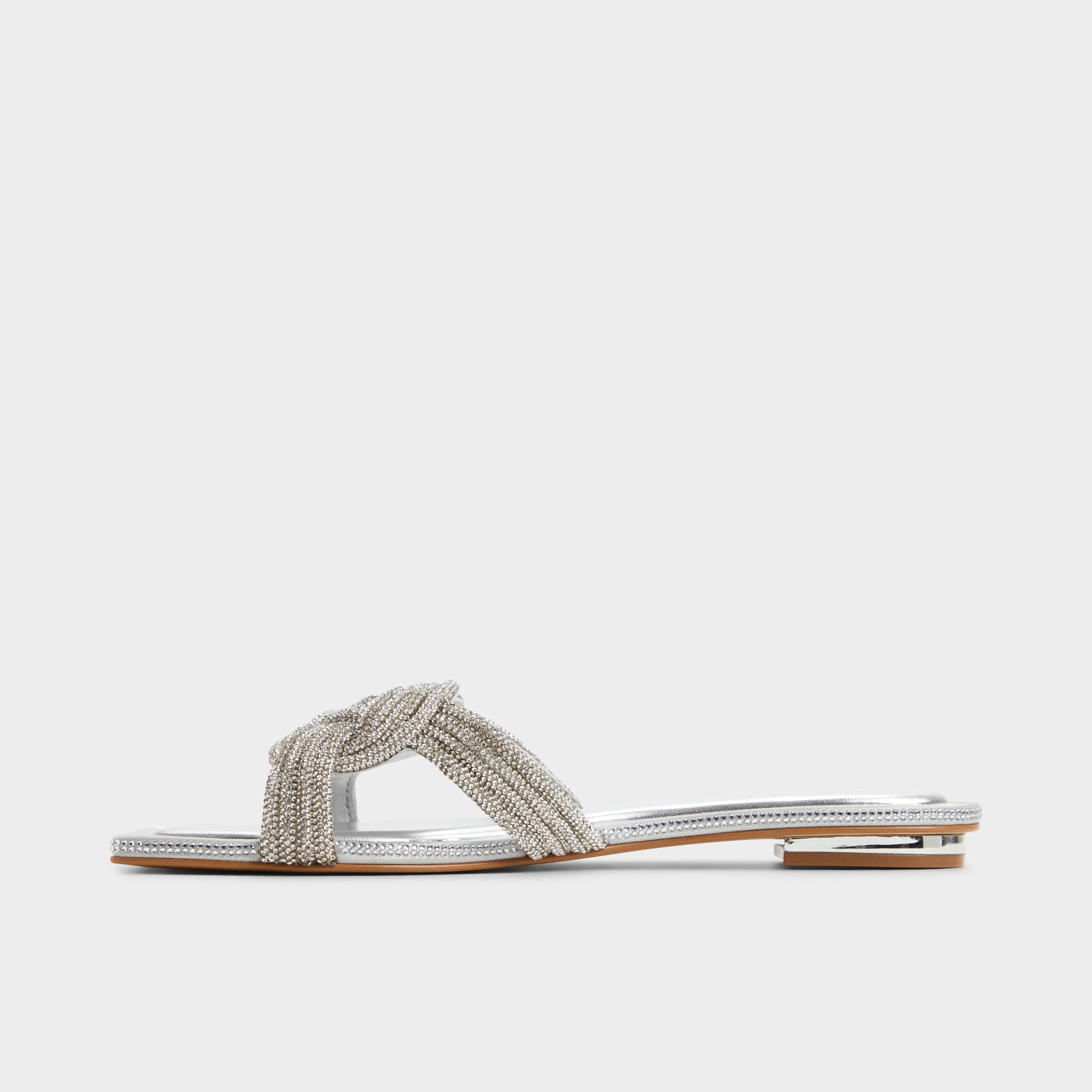 Aldo Karlina Silver Women's Iridescent metallics - Slide sandal