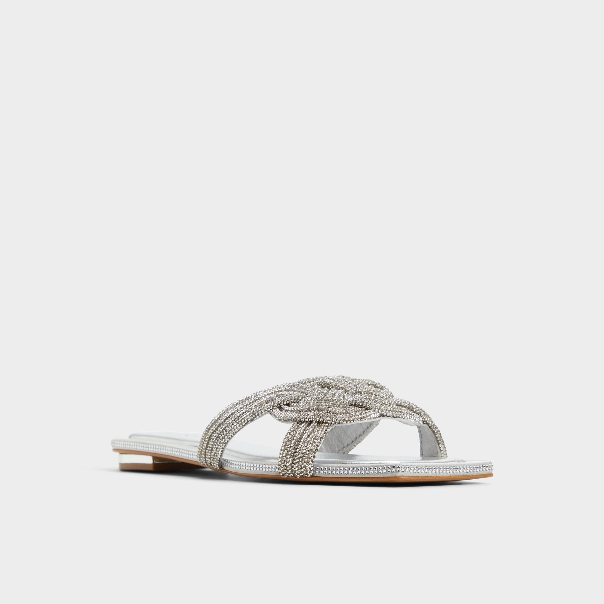 Aldo Karlina Silver Women's Iridescent metallics - Slide sandal