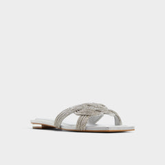 Aldo Karlina Silver Women's Iridescent metallics - Slide sandal