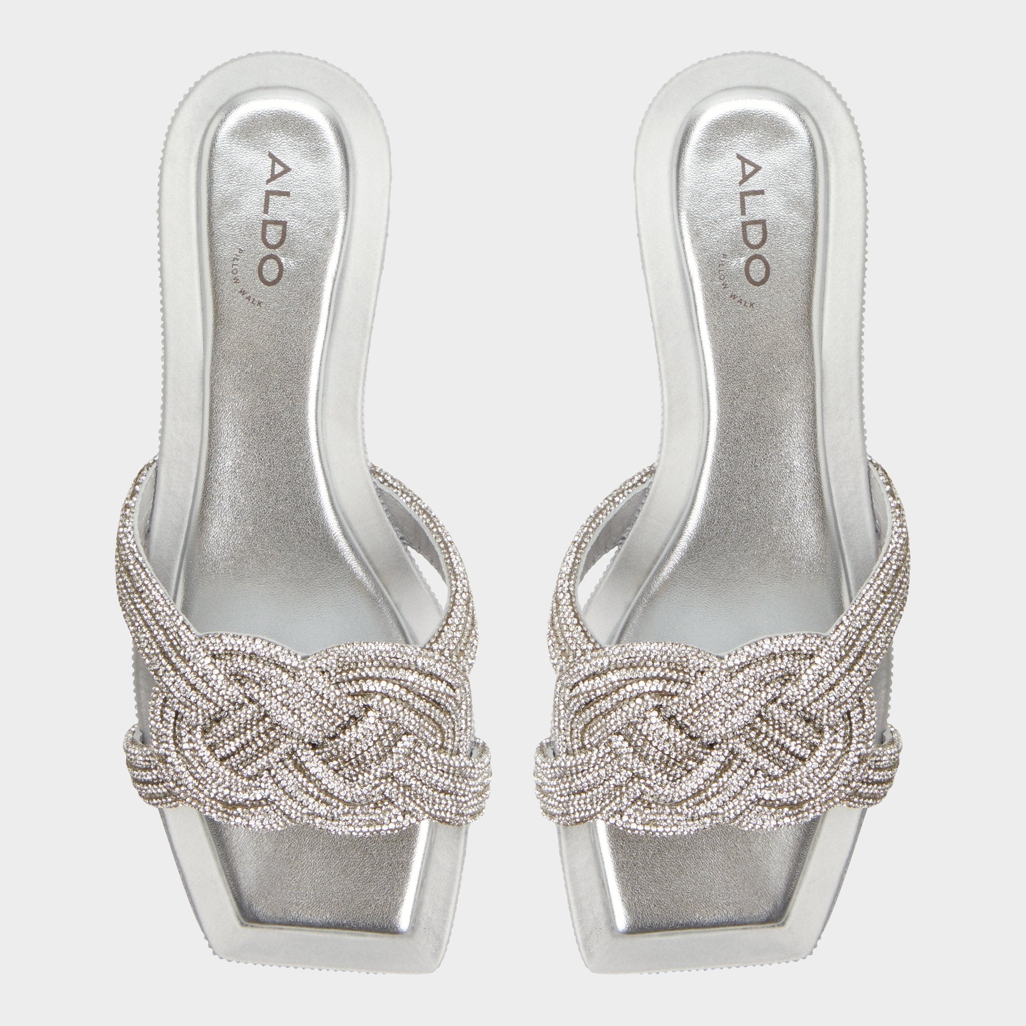 Aldo Karlina Silver Women's Iridescent metallics - Slide sandal