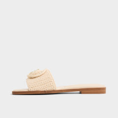 Aldo Sabbia Light Beige Women's Flats - Slide sandal