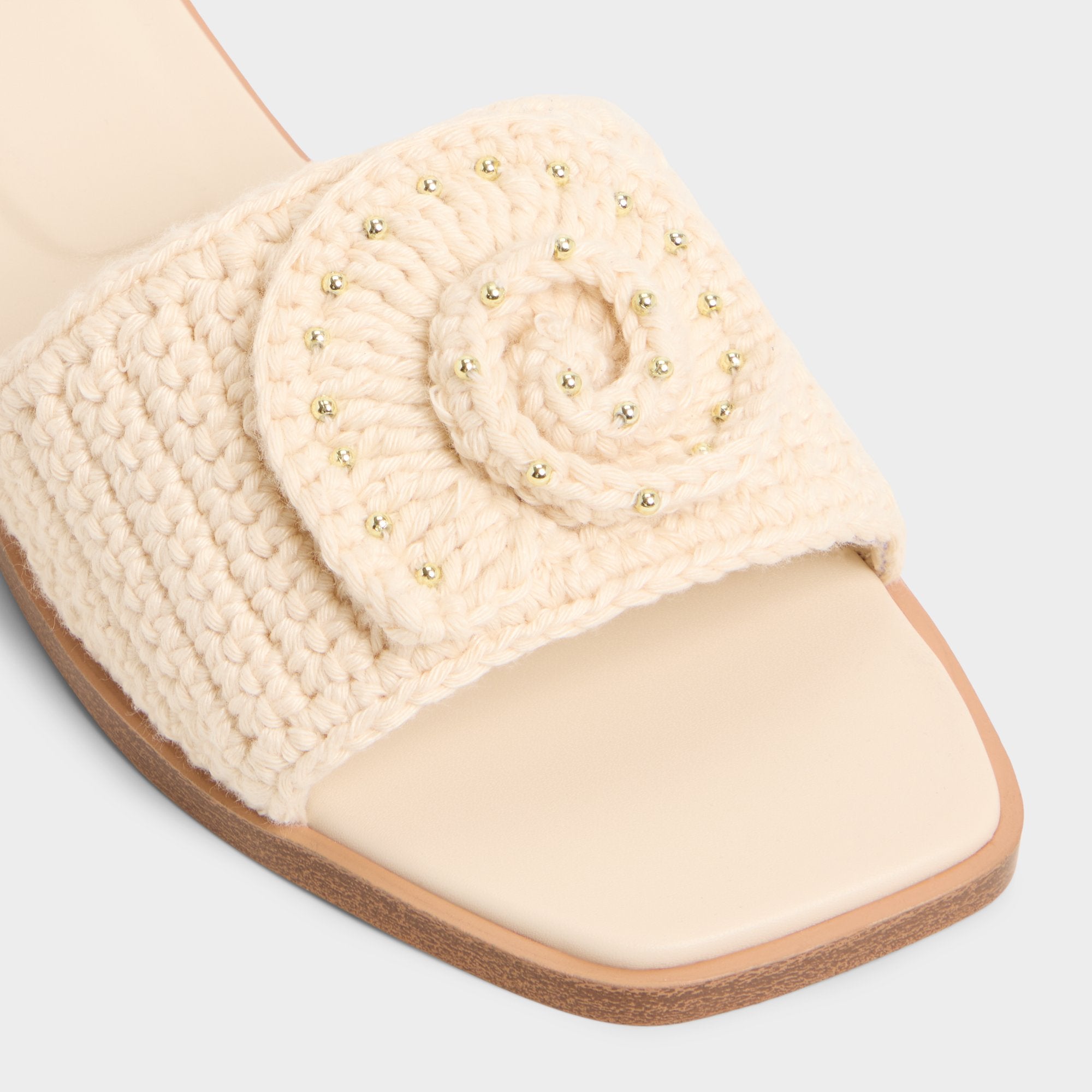 Aldo Sabbia Light Beige Women's Flats - Slide sandal