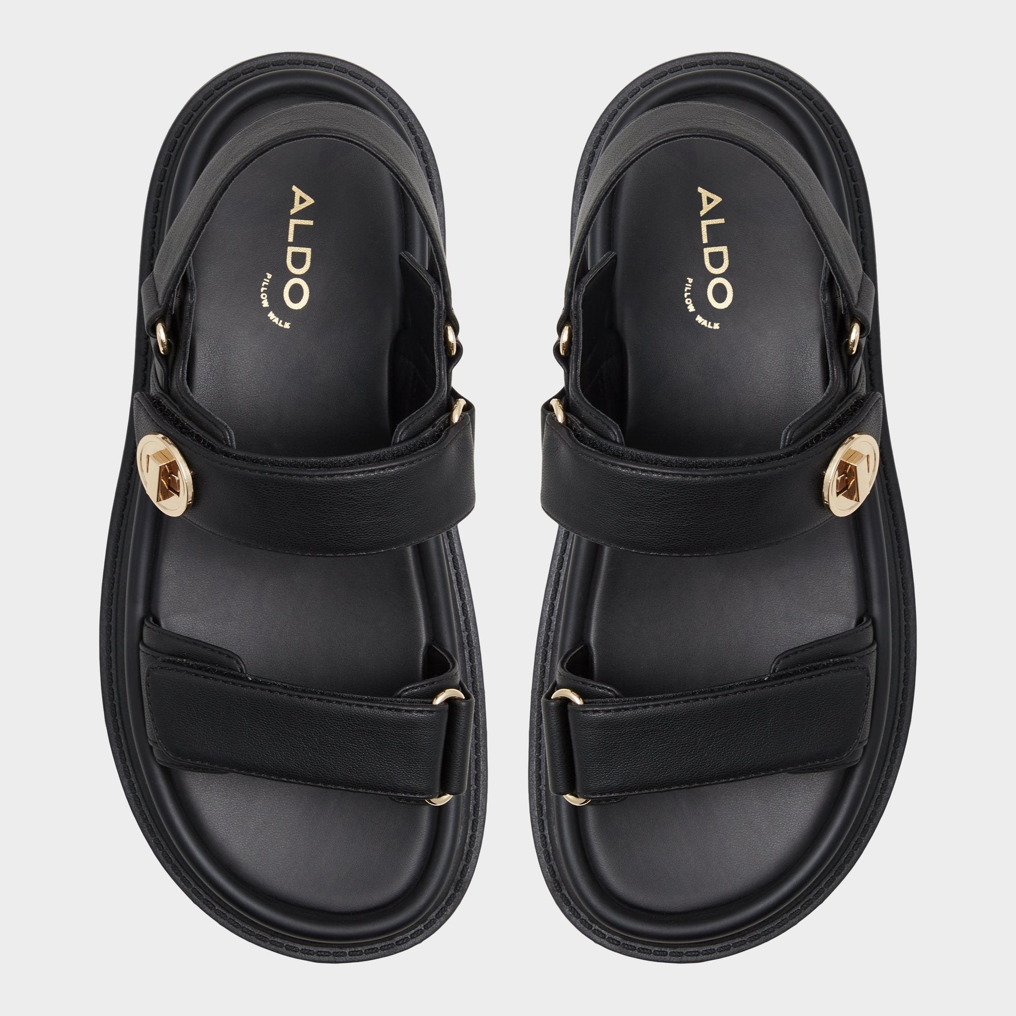 Aldo Linette Black Women's Footbed sandals - Footbed sandal, Footbed sandal