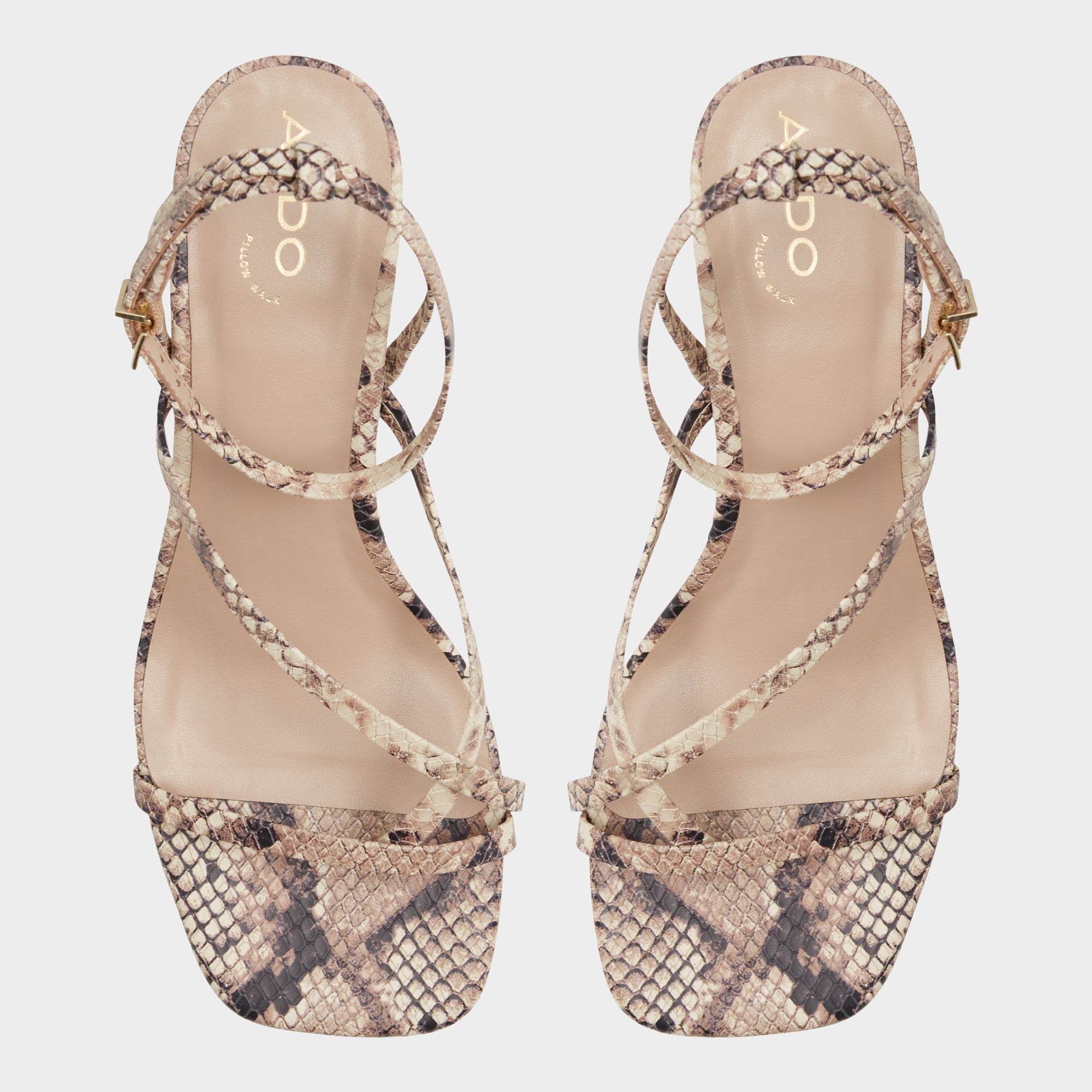 Aldo Adrauder in Brown Overflow 13801090 - Strappy block heeled sandal, Block heel