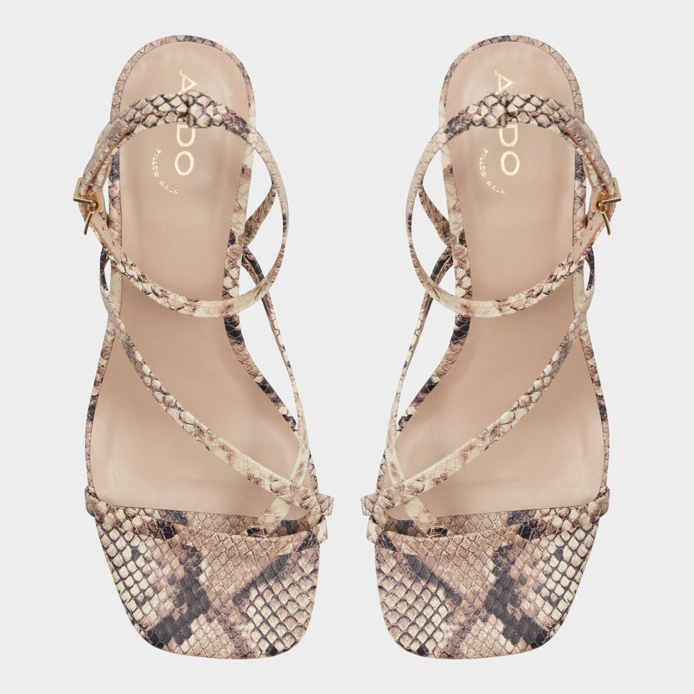 Aldo Adrauder in Brown Overflow 13801090 - Strappy block heeled sandal, Block heel