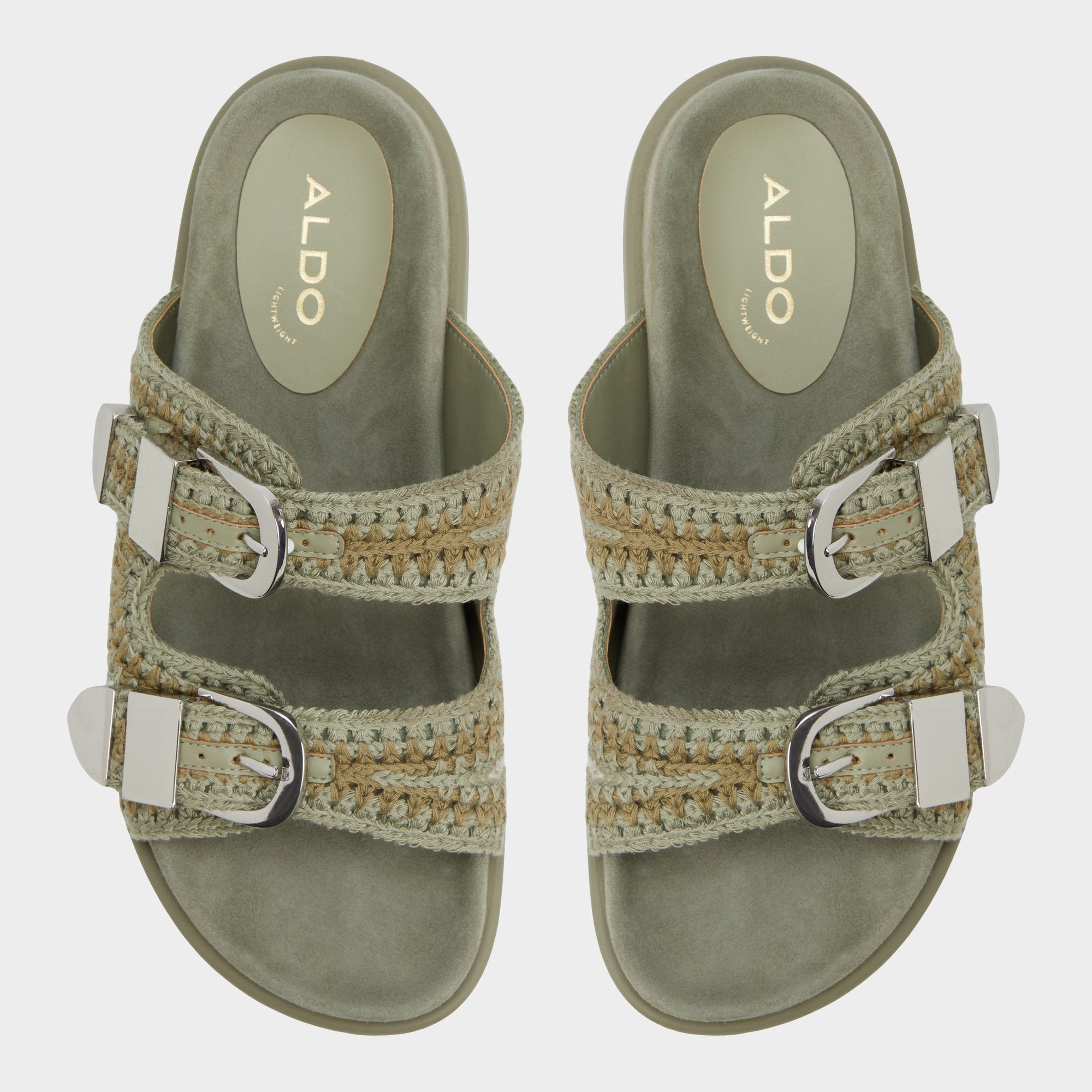 Aldo Bohodream Khaki Women's Footbed sandals - Footbed sandal