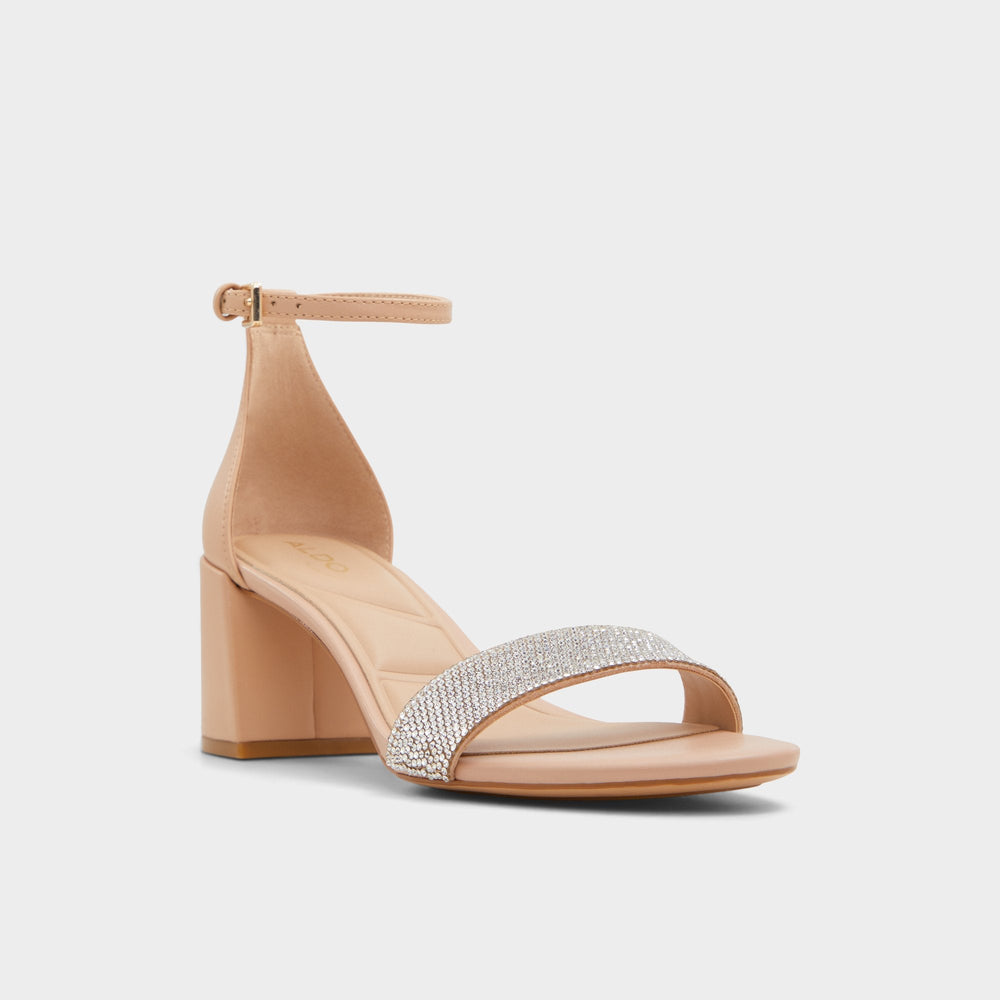 Aldo Pristine in Bone - Strappy sandal, Block heel