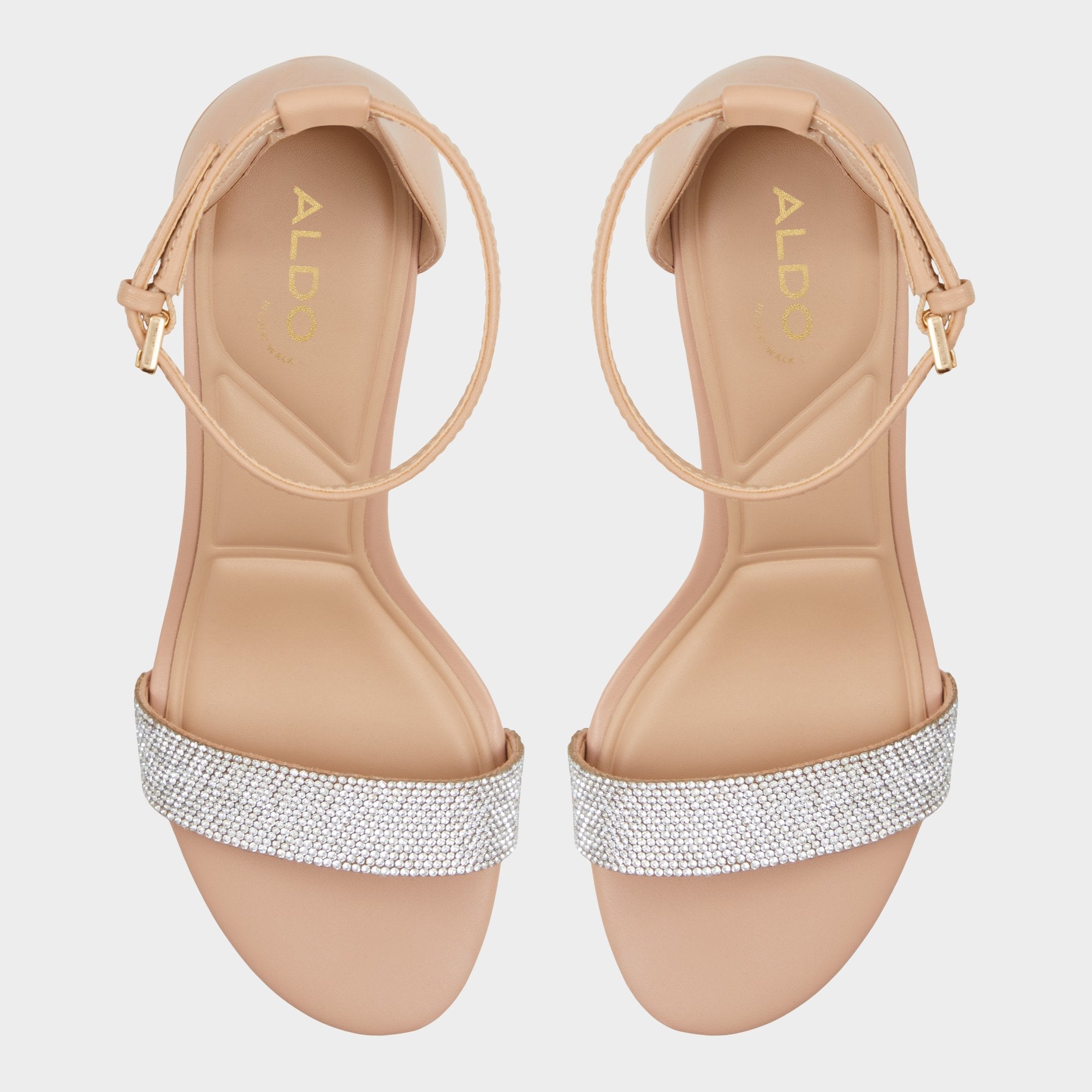 Aldo Pristine in Bone - Strappy sandal, Block heel