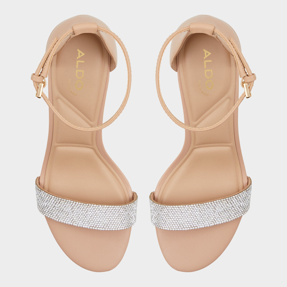 Aldo Pristine in Bone - Strappy sandal, Block heel