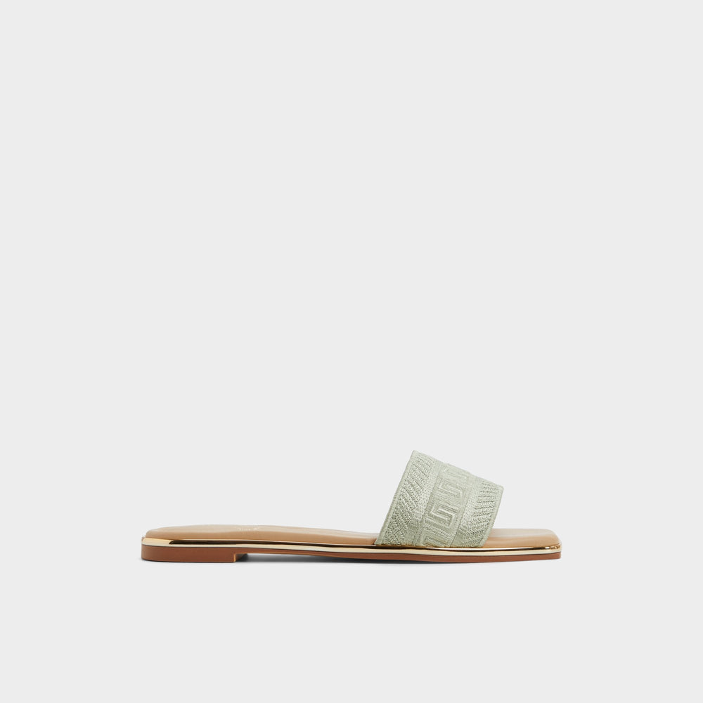 Aldo Oceania-xt Other Green Women's Flats - Slide sandal