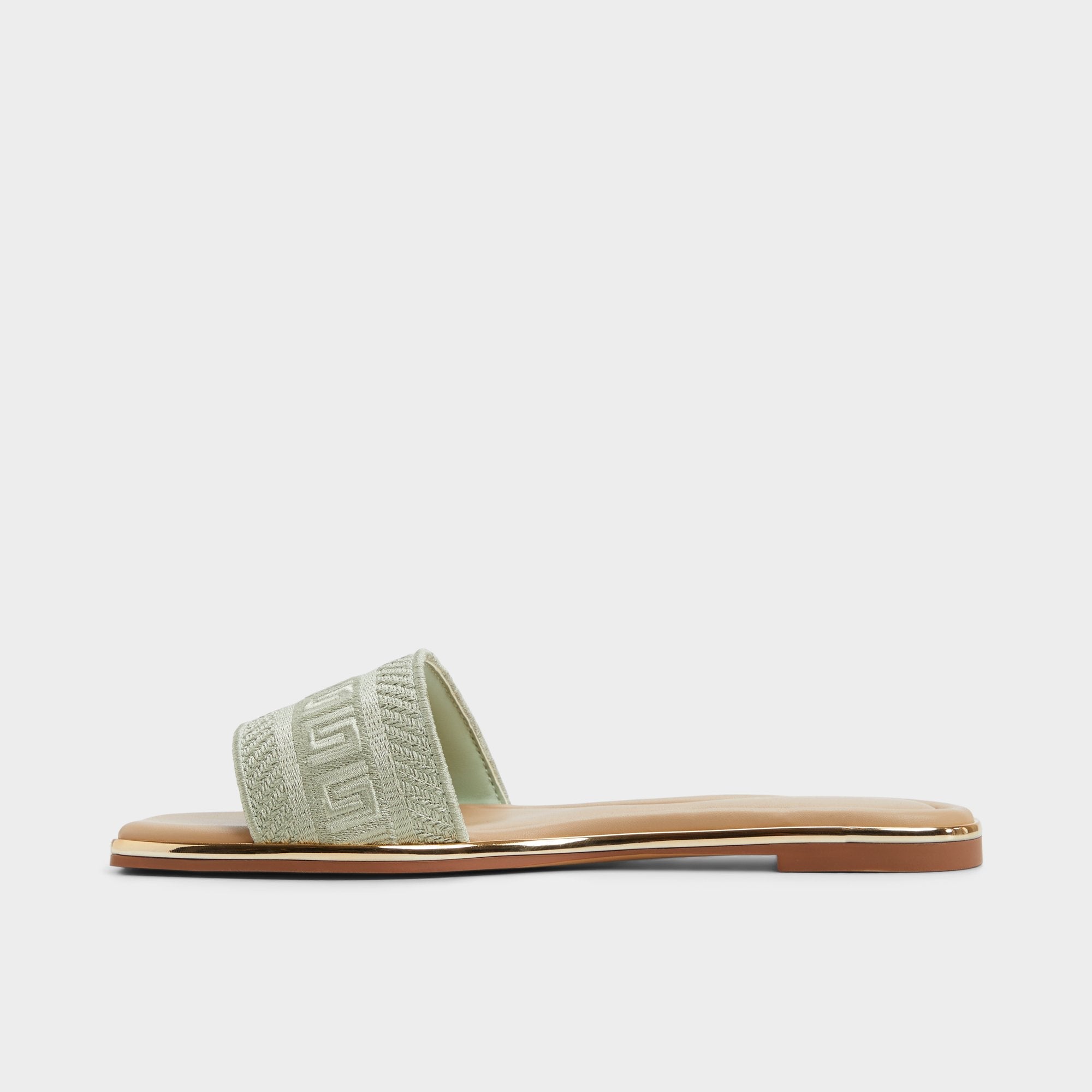 Aldo Oceania-xt Other Green Women's Flats - Slide sandal