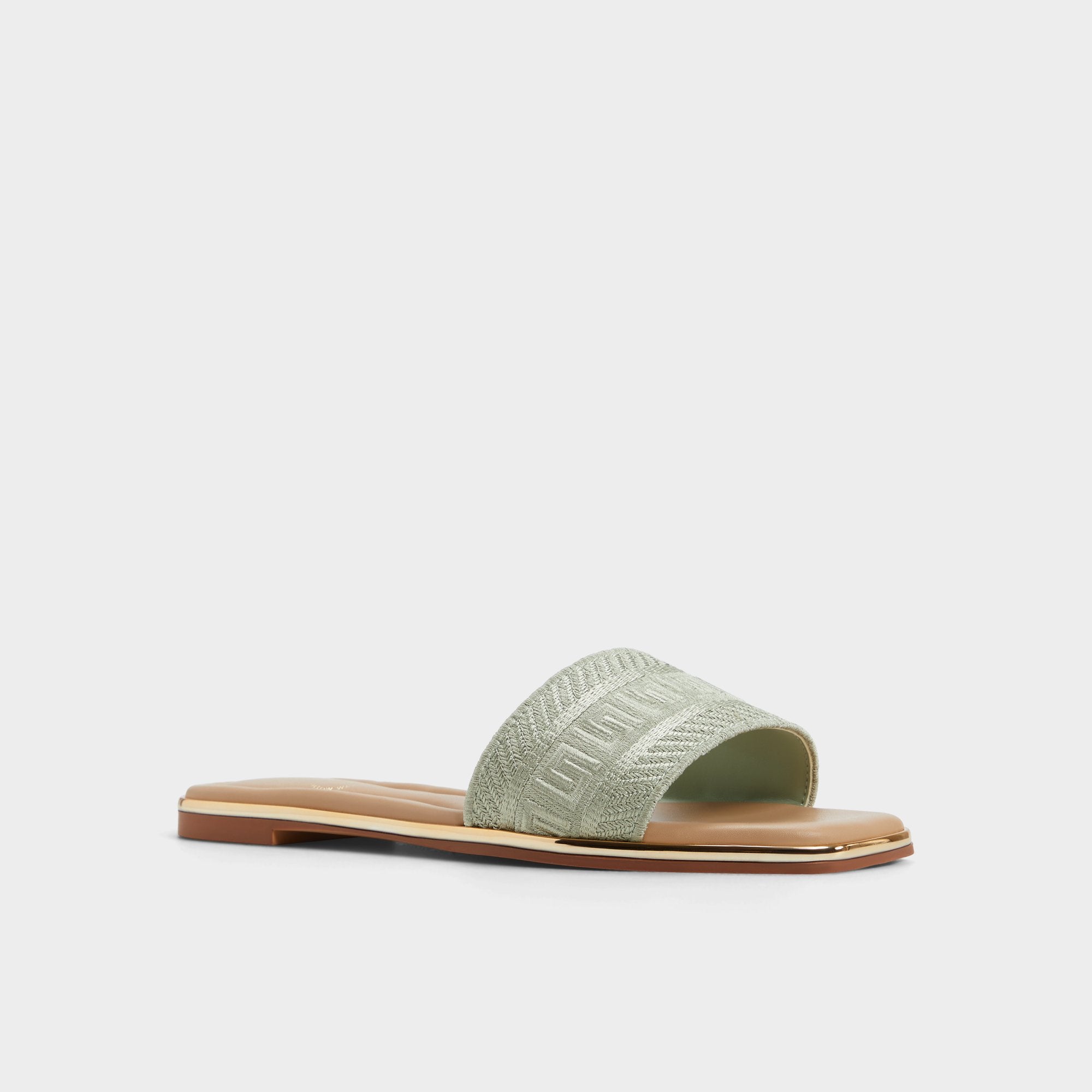 Aldo Oceania-xt Other Green Women's Flats - Slide sandal
