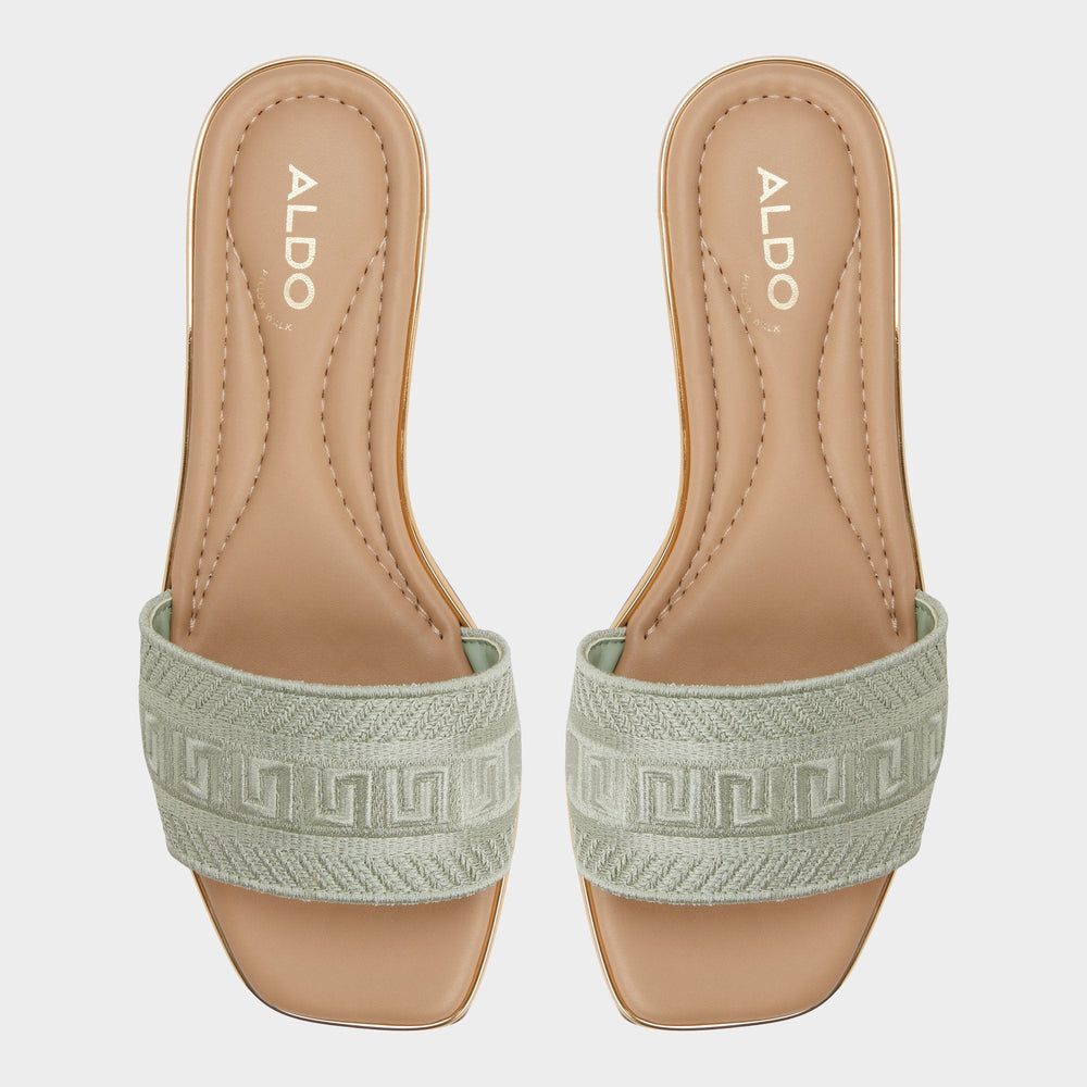 Aldo Oceania-xt Other Green Women's Flats - Slide sandal