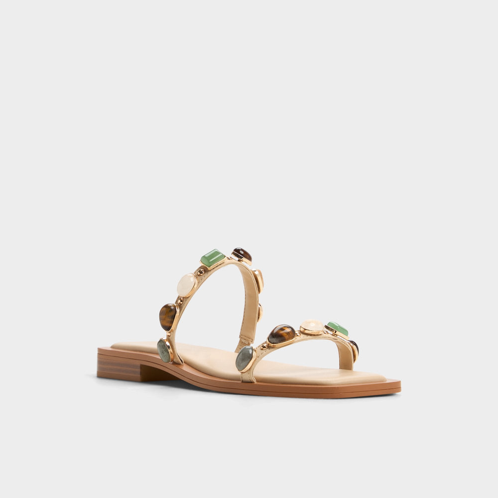 Aldo Sapphira Medium Beige Women's Flats - Strappy flat sandal
