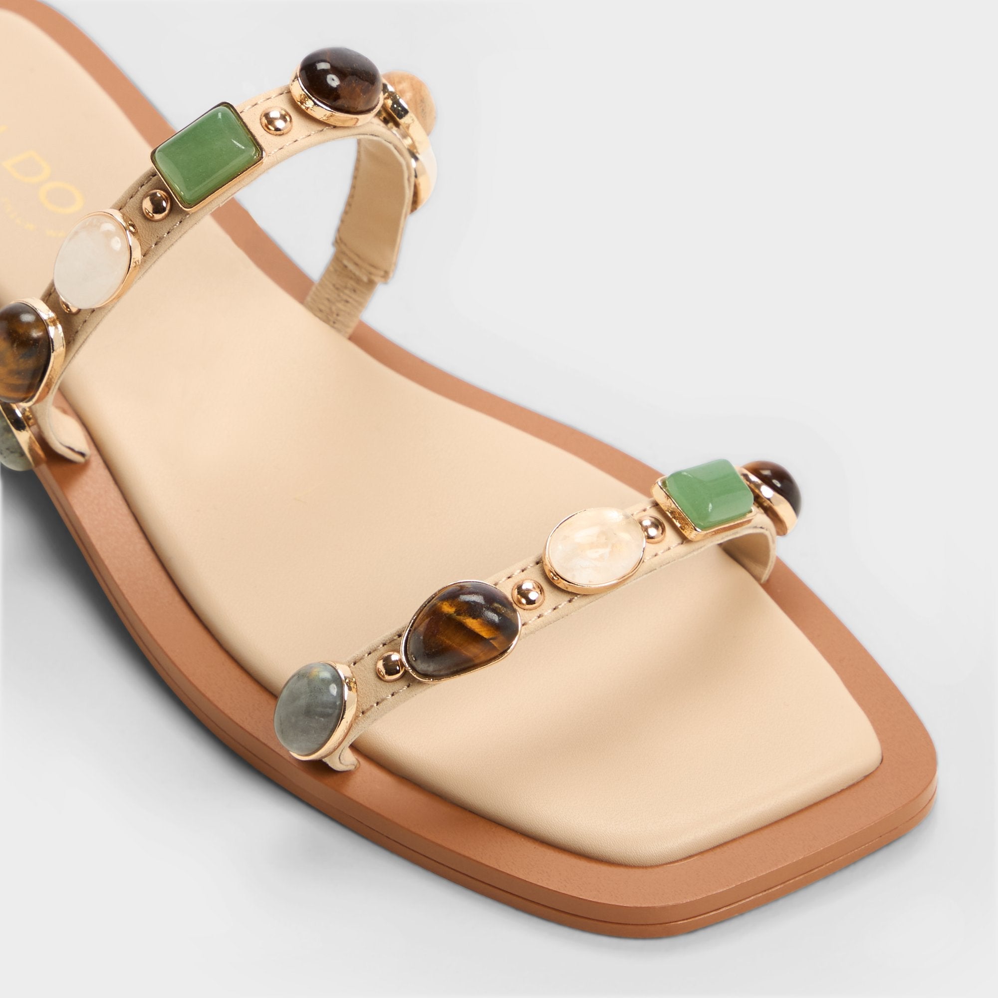 Aldo Sapphira Medium Beige Women's Flats - Strappy flat sandal