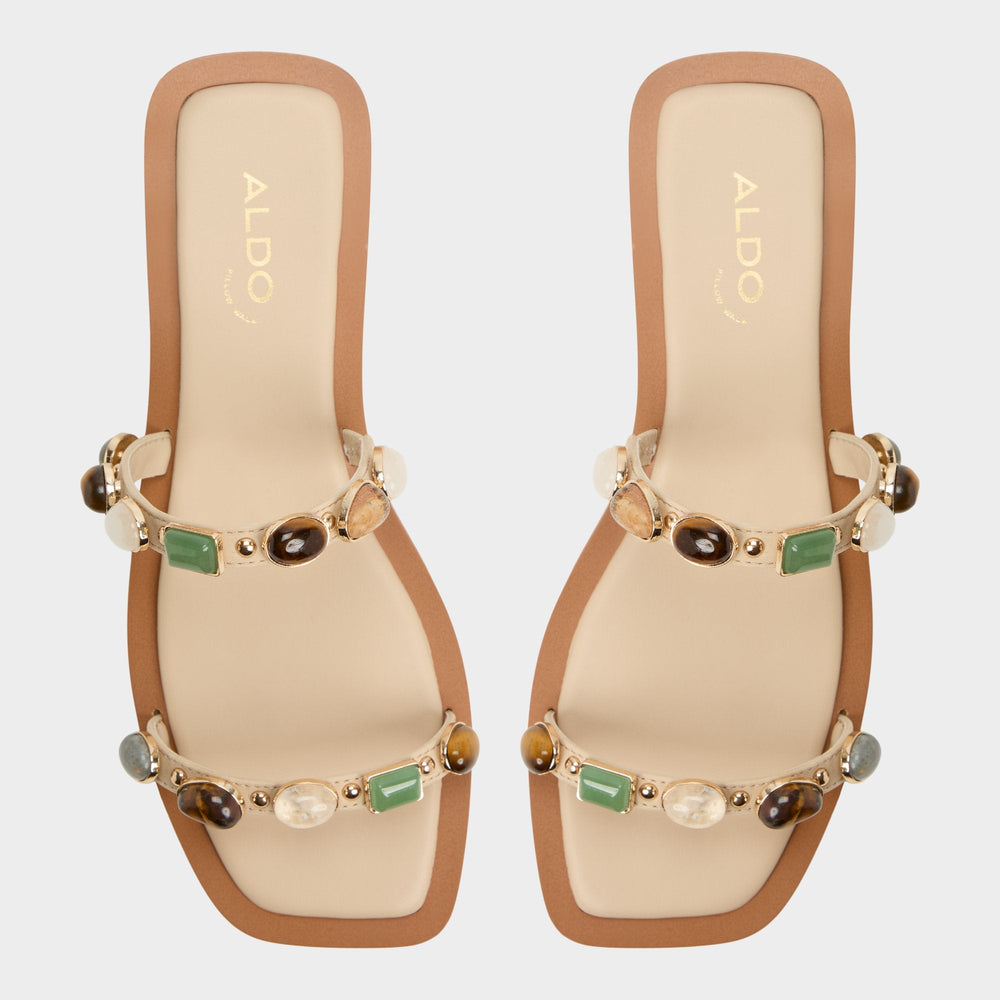 Aldo Sapphira Medium Beige Women's Flats - Strappy flat sandal
