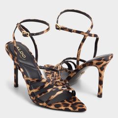 Aldo Solania Brown Multi Women's Strappy sandals - Strappy heeled sandal, Stiletto heel