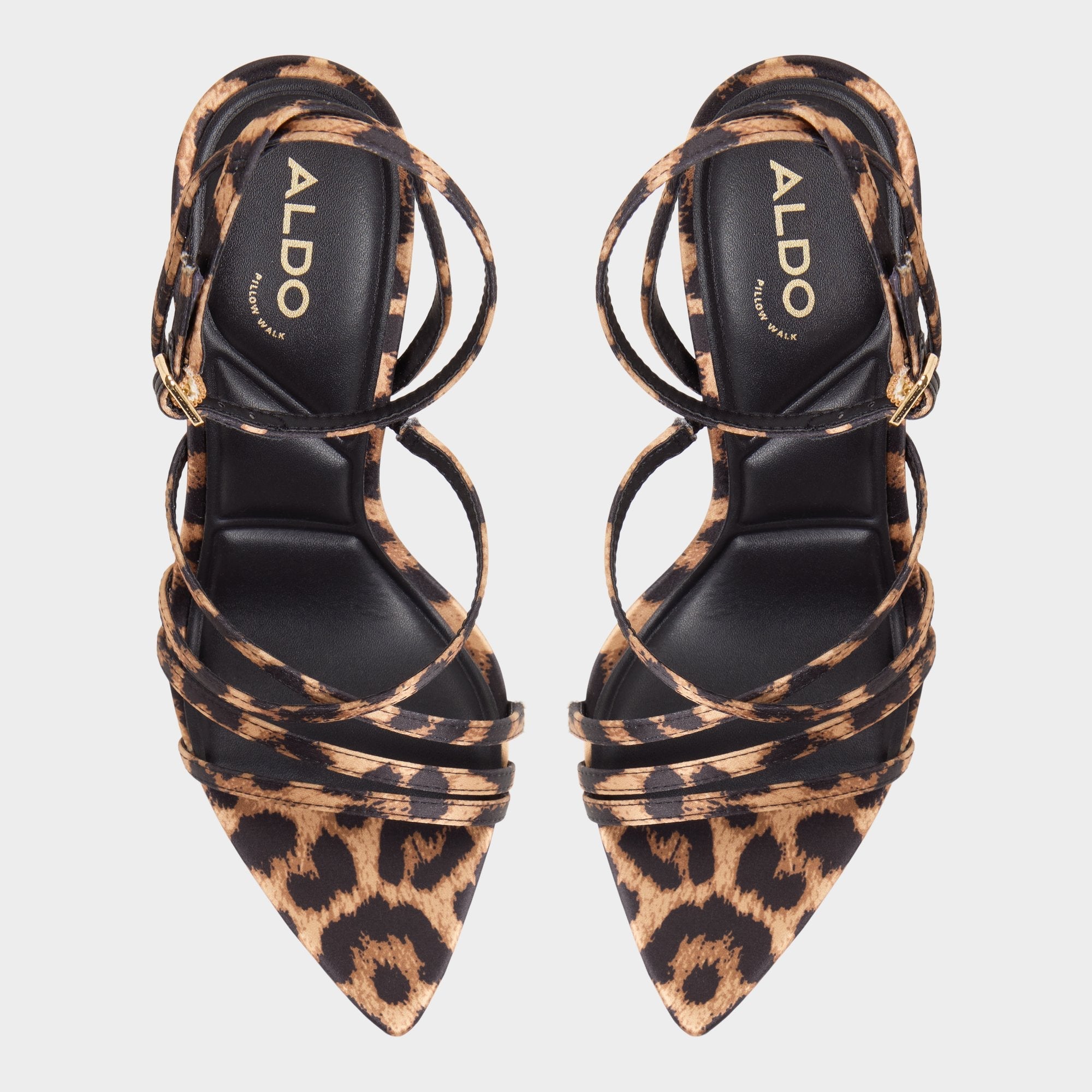 Aldo Solania Brown Multi Women's Strappy sandals - Strappy heeled sandal, Stiletto heel