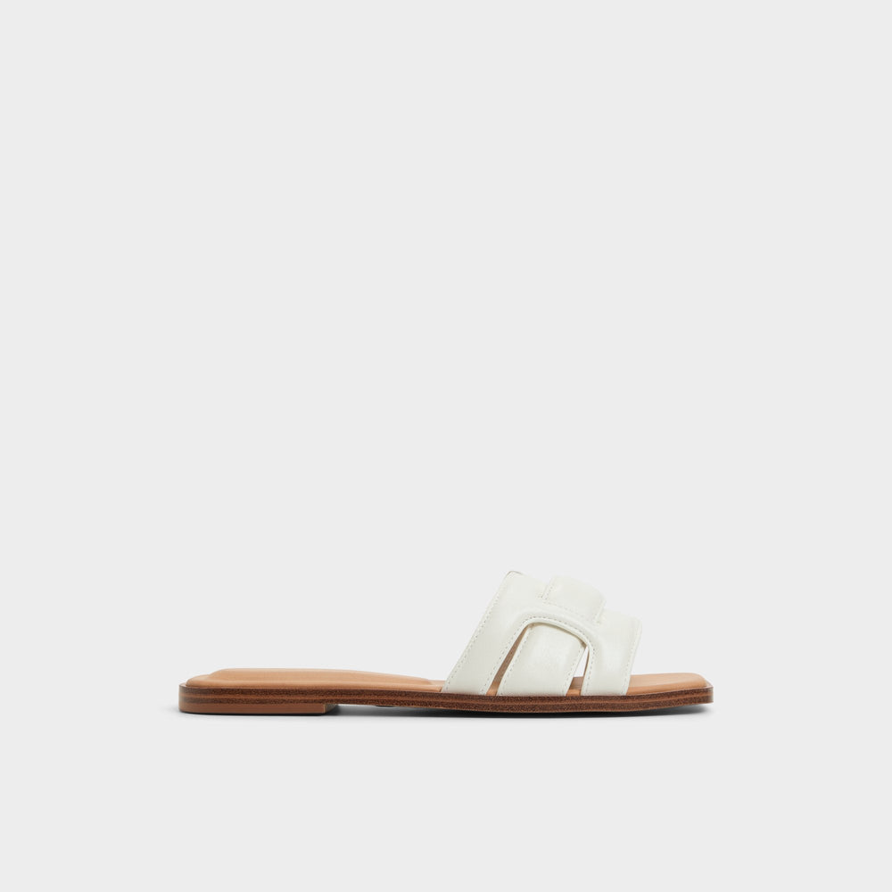Aldo Eleny White Women's Flats - Slide sandal