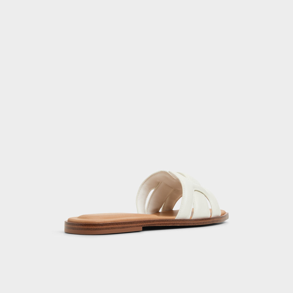 Aldo Eleny White Women's Flats - Slide sandal