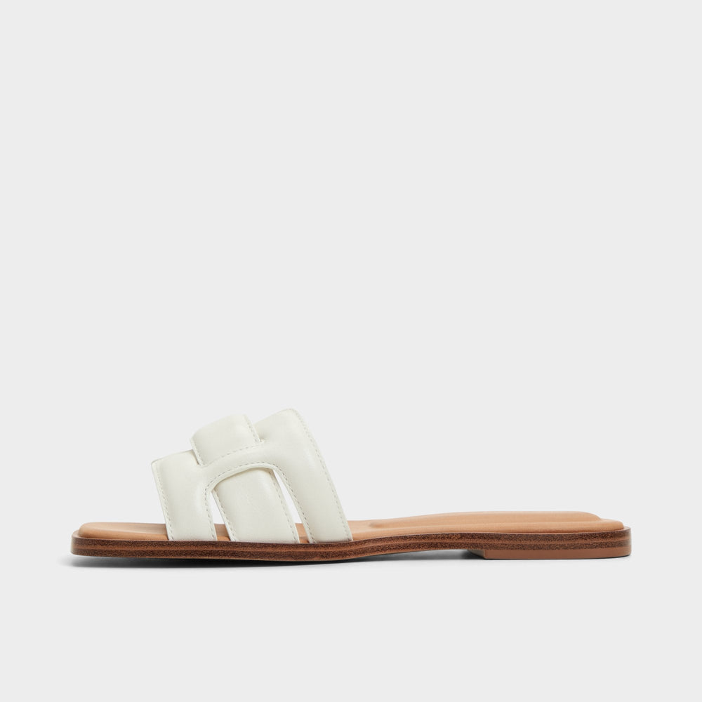 Aldo Eleny White Women's Flats - Slide sandal