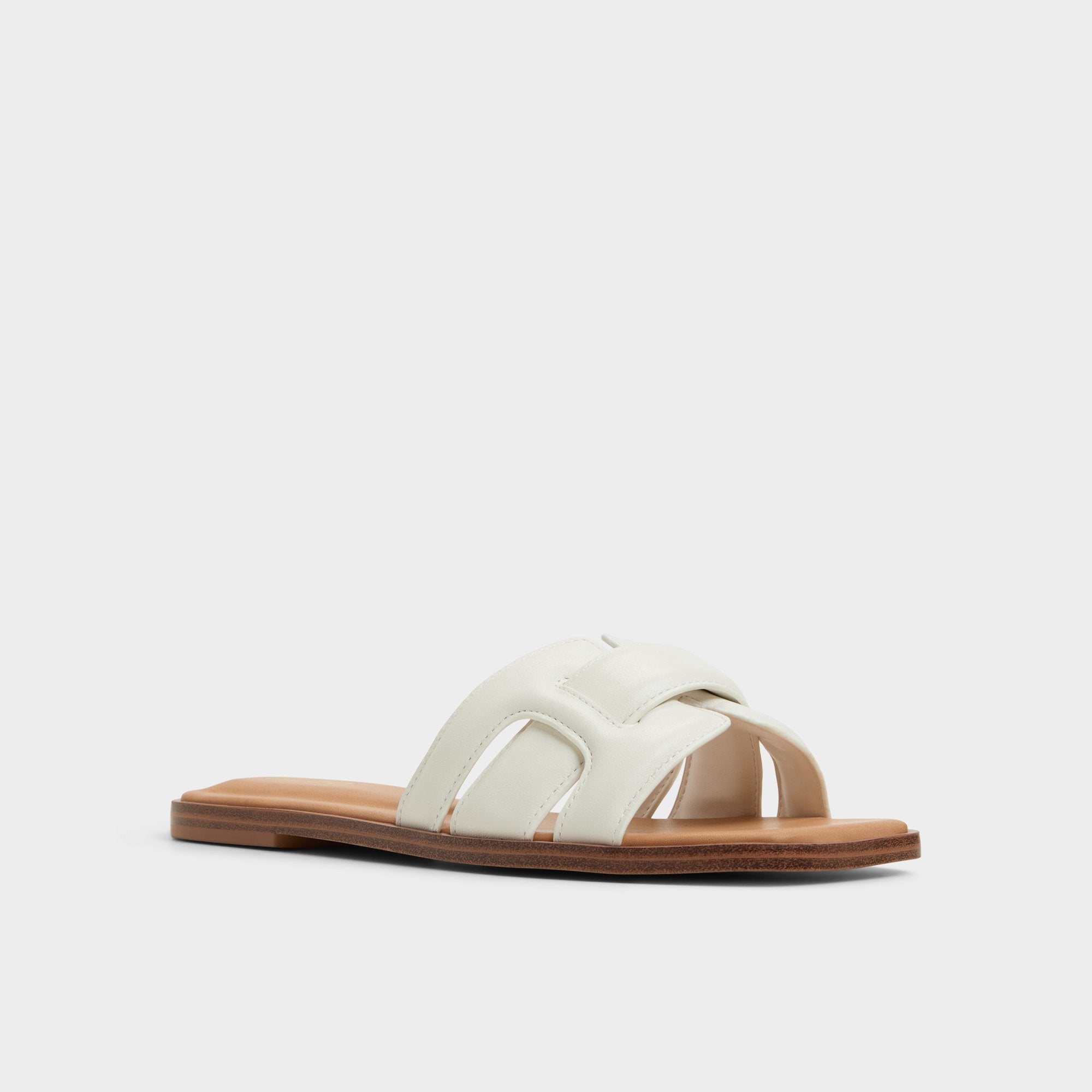 Aldo Eleny White Women's Flats - Slide sandal