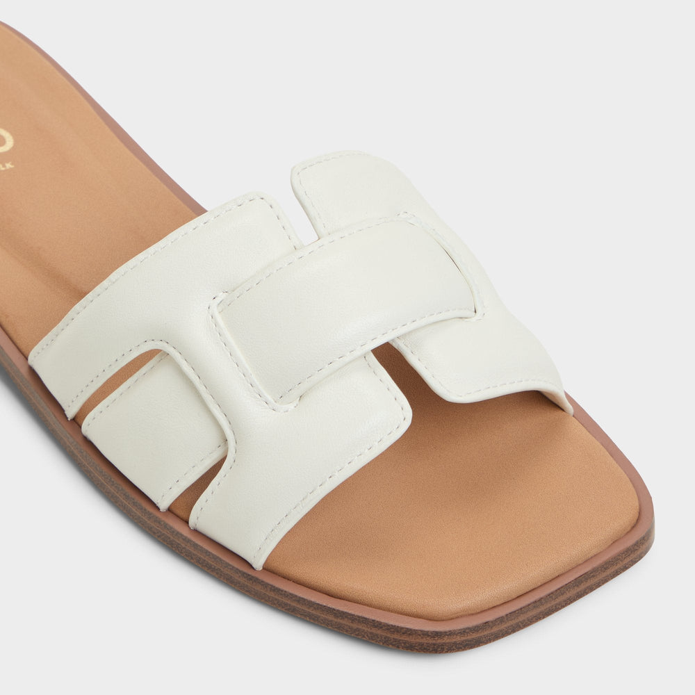 Aldo Eleny White Women's Flats - Slide sandal