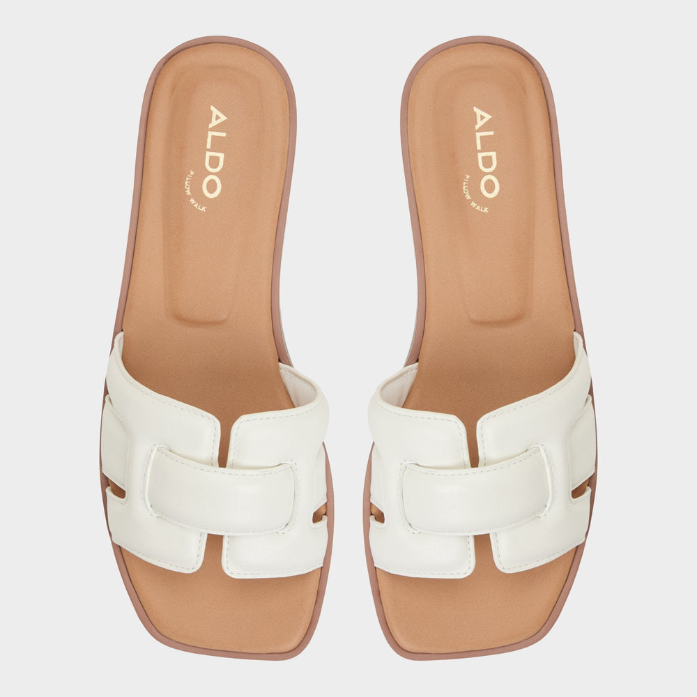 Aldo Eleny White Women's Flats - Slide sandal
