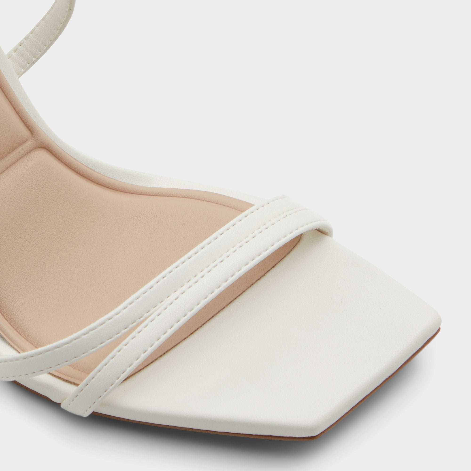 Aldo Phaedra in White - Strappy stiletto sandal, Stiletto heel